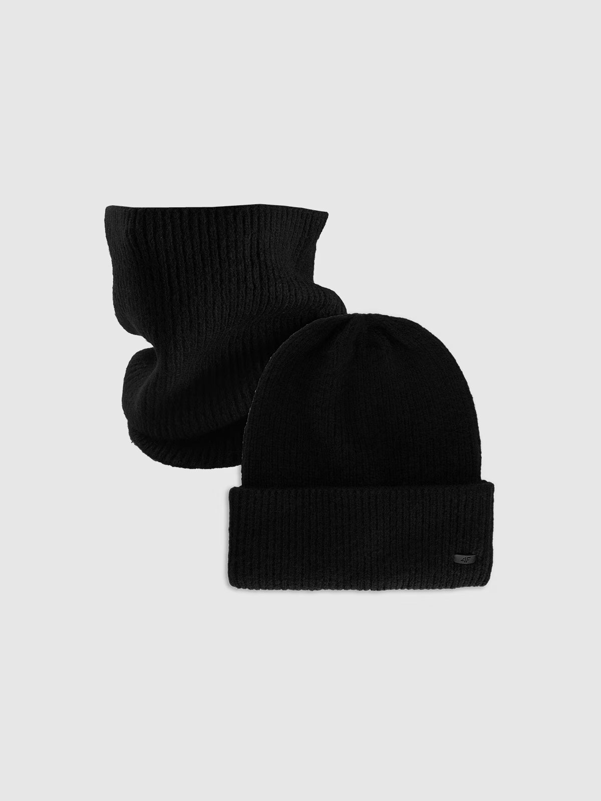 4F Set de iarnă căciulă și fular circular unisex - S