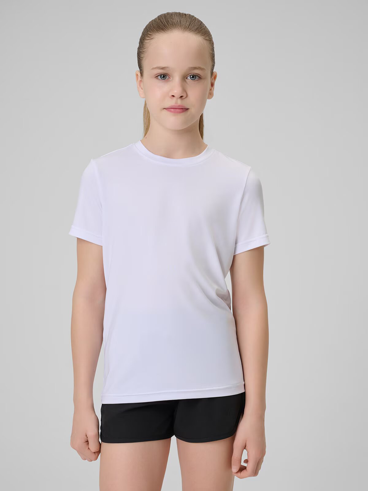 4F Set de sport pentru educație fizică (tricou+șort+săculeț) pentru fete - 134/140 (8-10 ani)