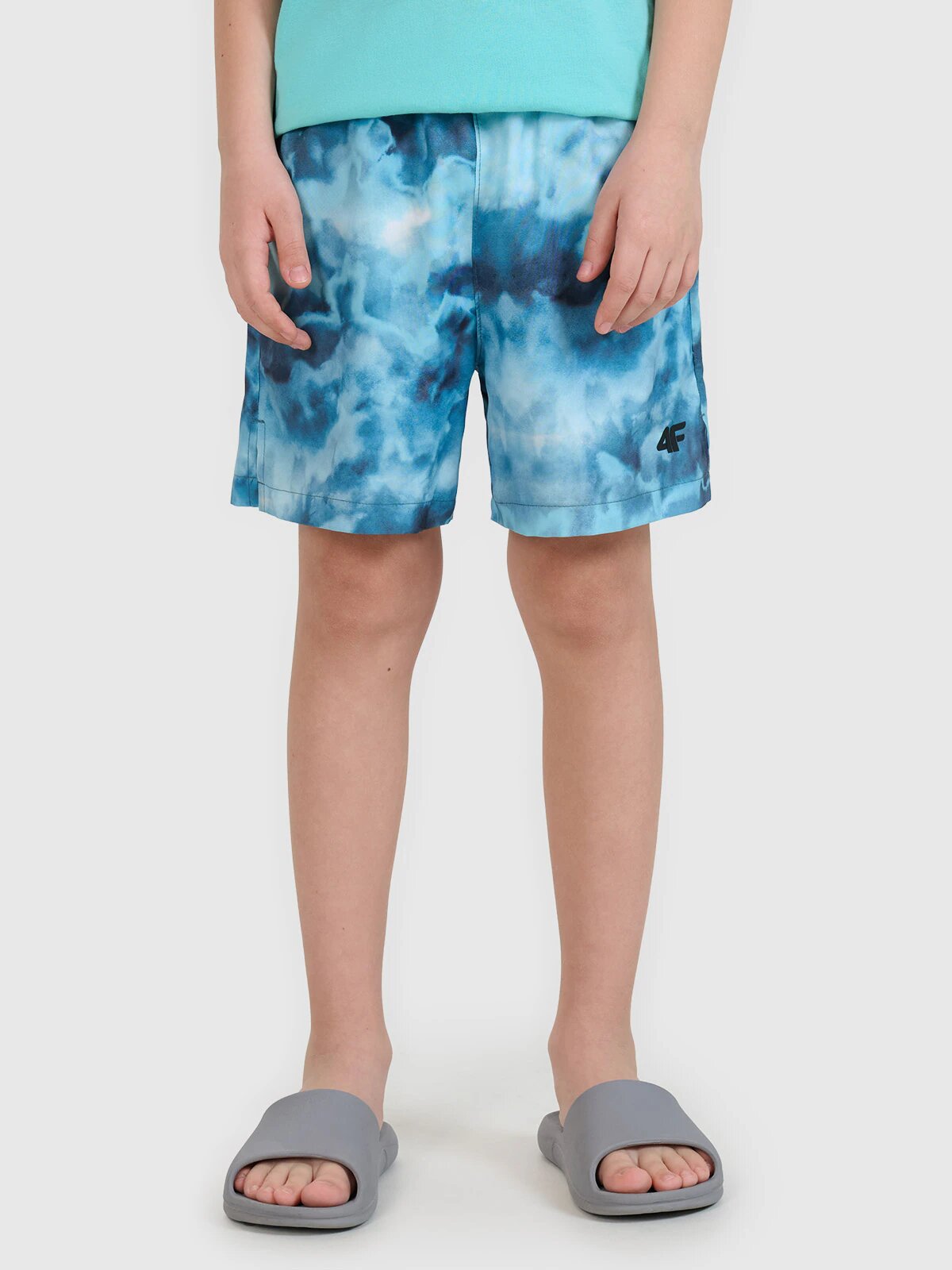 4F Șort de plajă boardshort pentru băieți - 122/128 (6-8 ani)