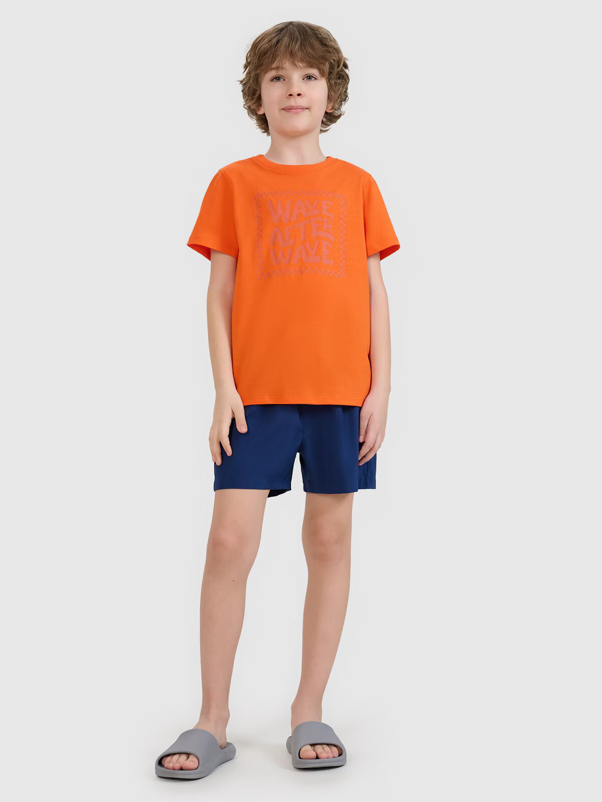 4F Șort de plajă boardshort pentru băieți - 146/152 (10-12 ani)