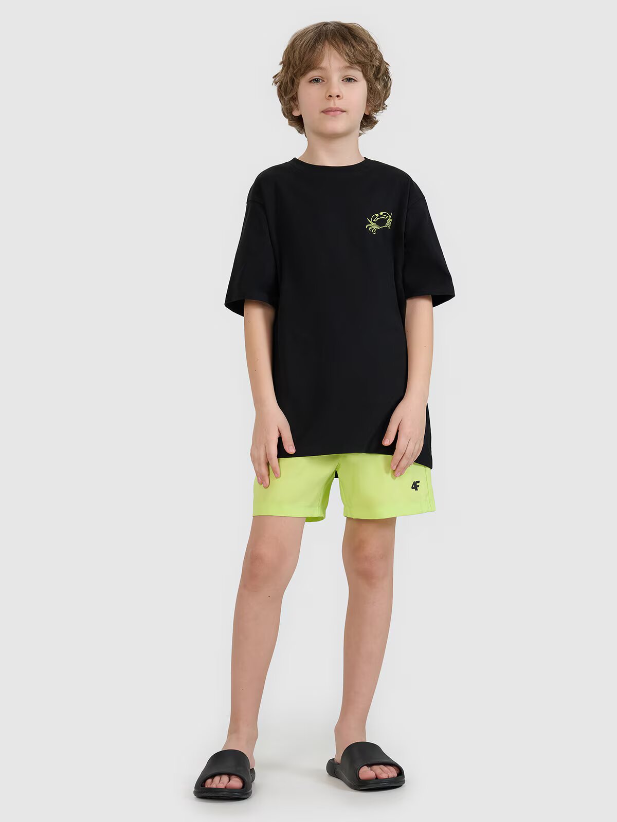4F Șort de plajă boardshort pentru băieți - 146/152 (10-12 ani)