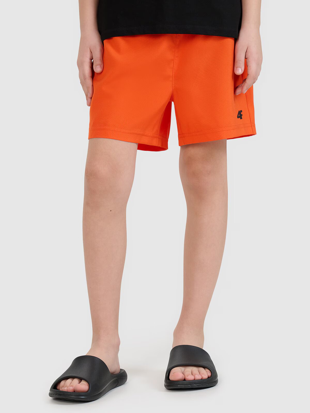 4F Șort de plajă boardshort pentru băieți - roșu 134/140 (8-10 ani)
