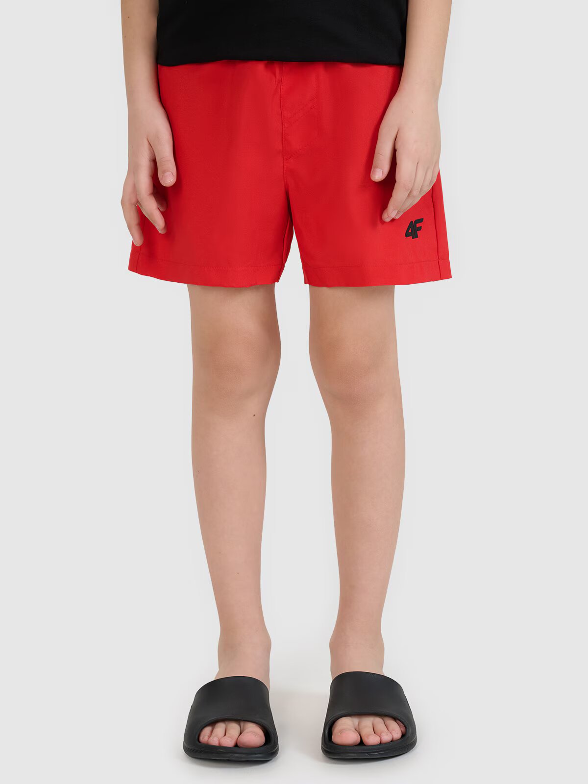 4F Șort de plajă boardshort pentru băieți - roșu 146/152 (10-12 ani)