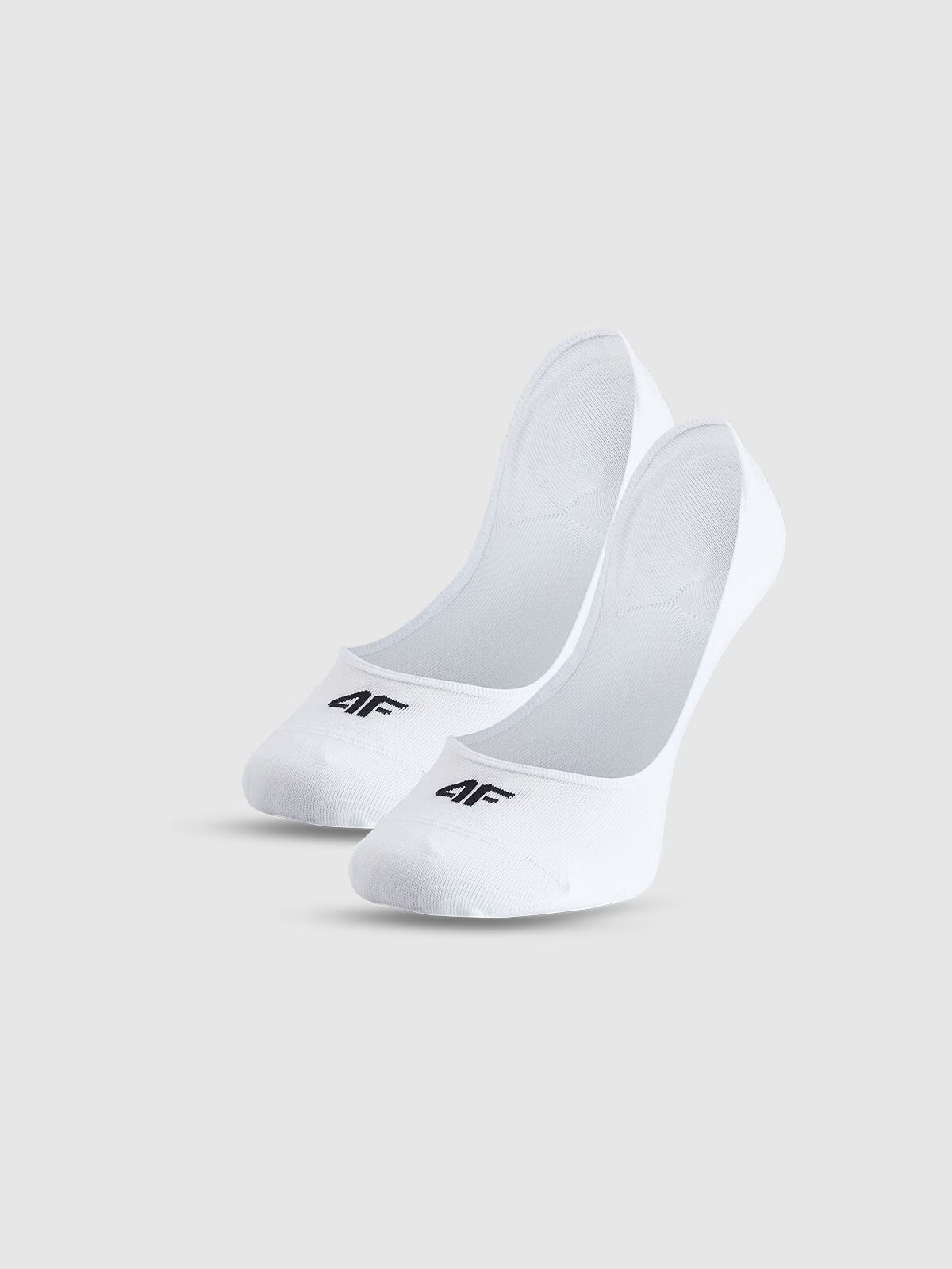 4F Șosete casual invizibile (2-pack) pentru femei - albe 39-42
