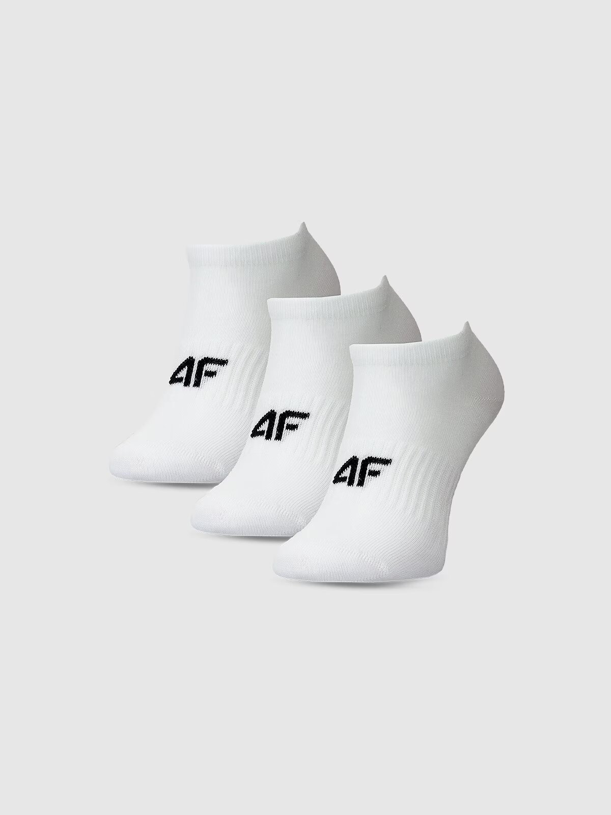 4F Șosete casual până la gleznă (3-pack) pentru fete - albe 32-34