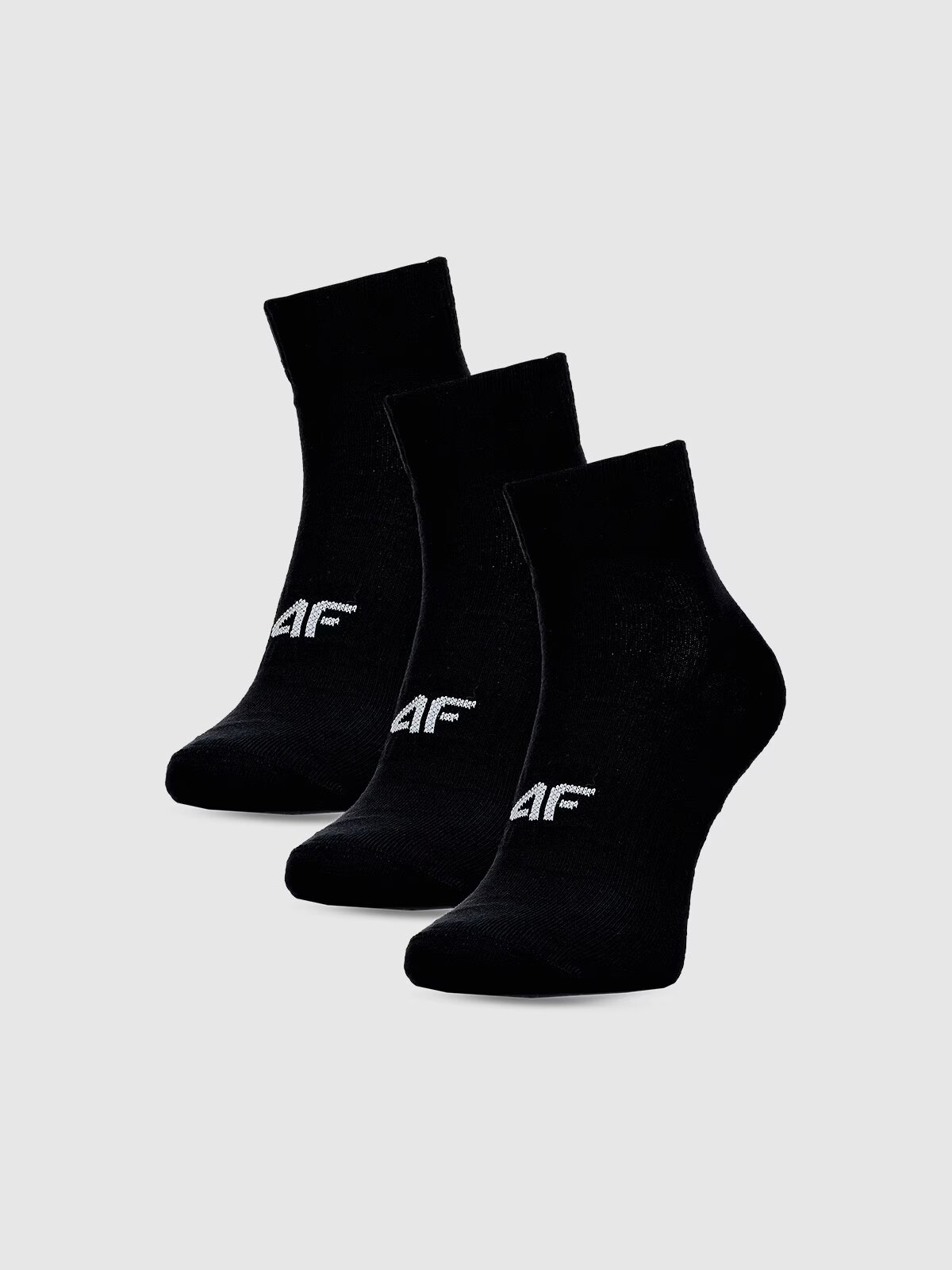4F Șosete casual până la gleznă gleznă (3-pack) pentru bărbați - negre 39-42