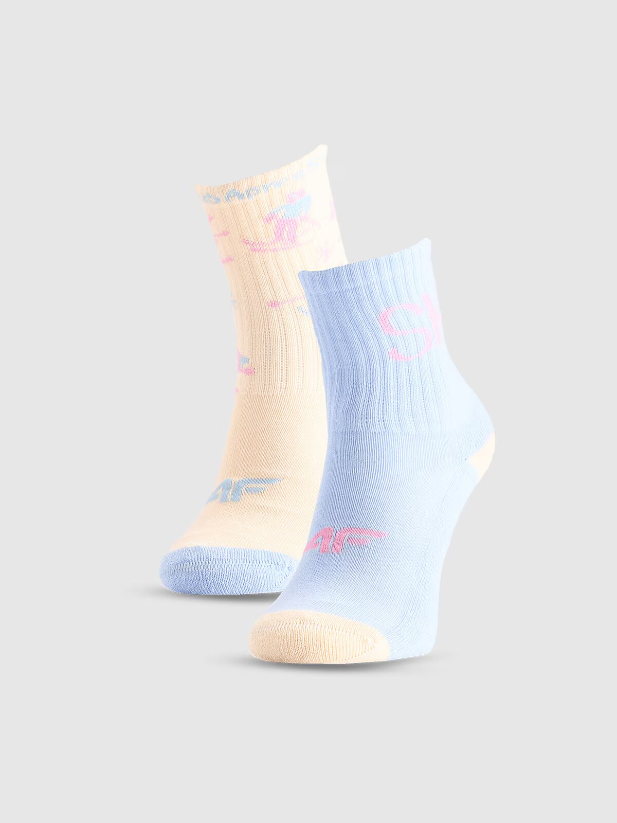 4F Șosete casual peste gleznă (2-pack) pentru fete - 35-37