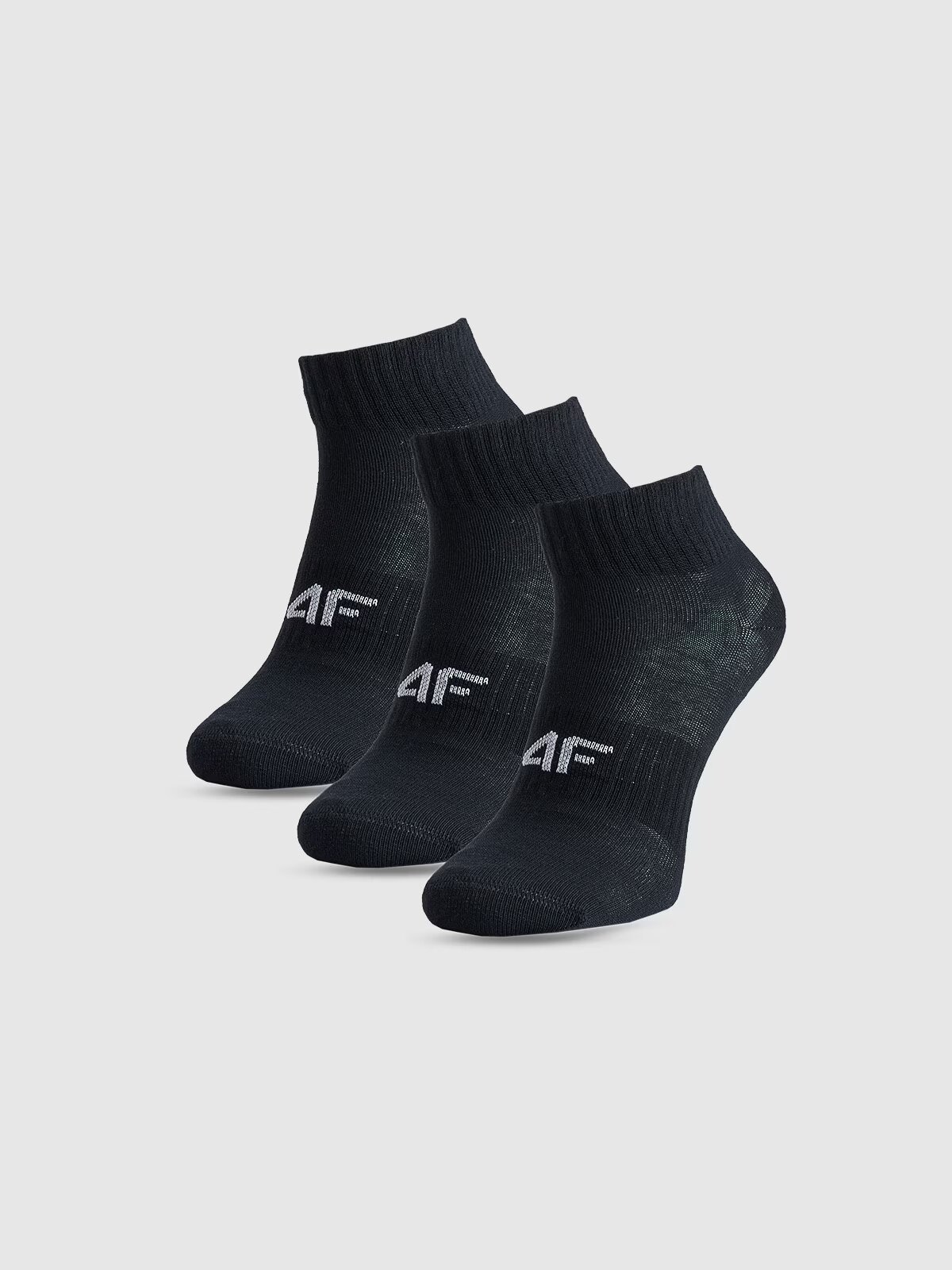 4F Șosete casual peste gleznă (3-pack) pentru băieți - negre 35-37