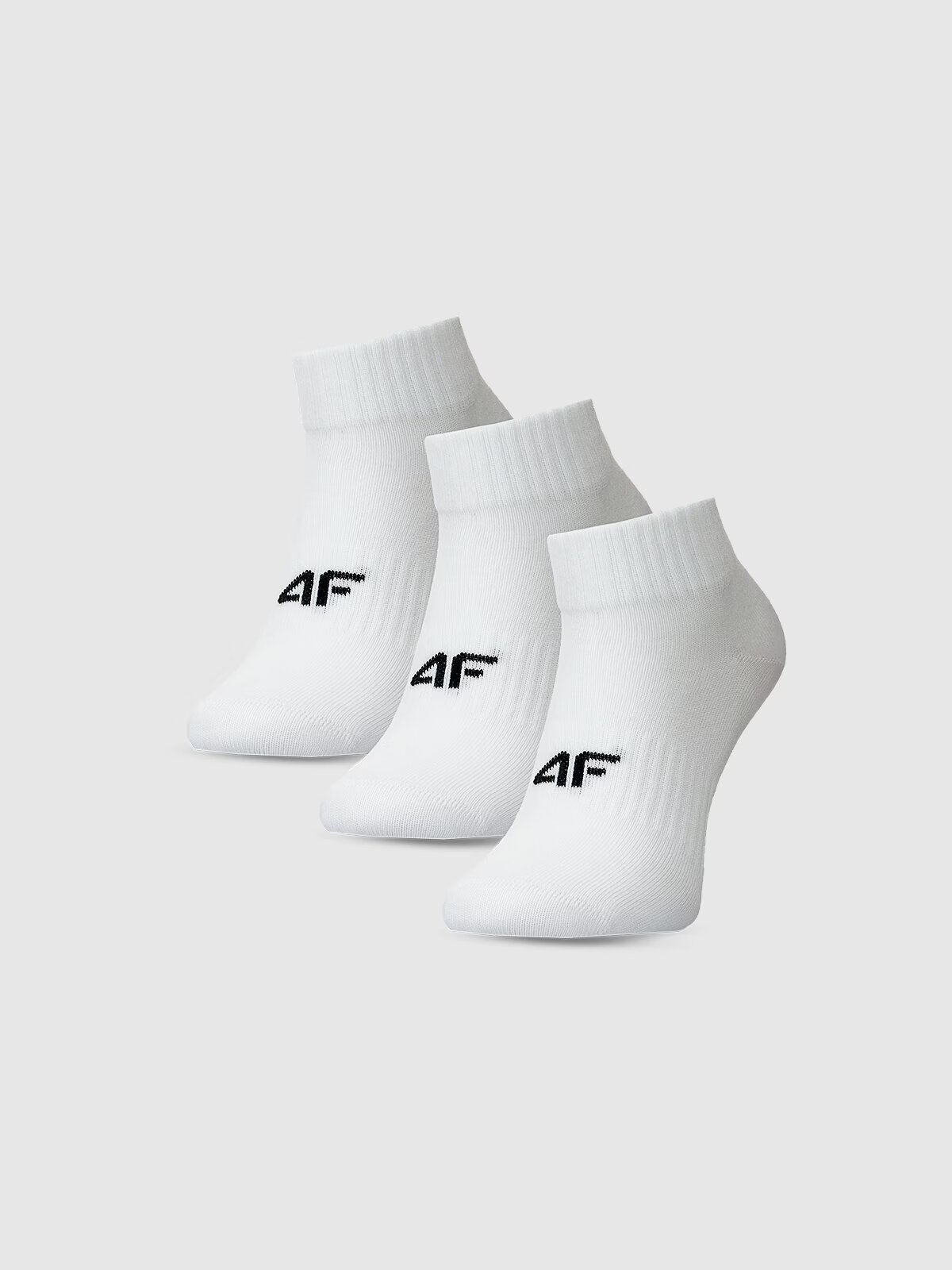 4F Șosete casual peste gleznă (3-pack) pentru fete - albe 35-37