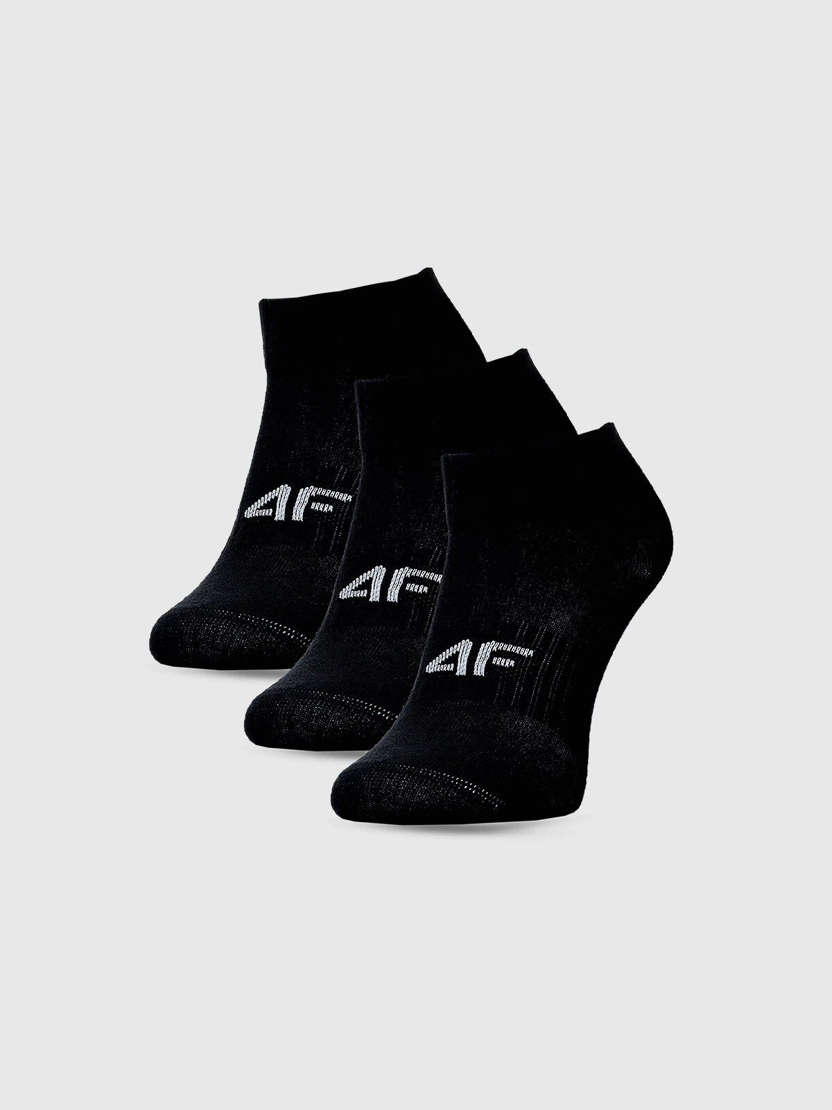 4F Șosete casual peste gleznă (3-pack) pentru fete - negre 35-37