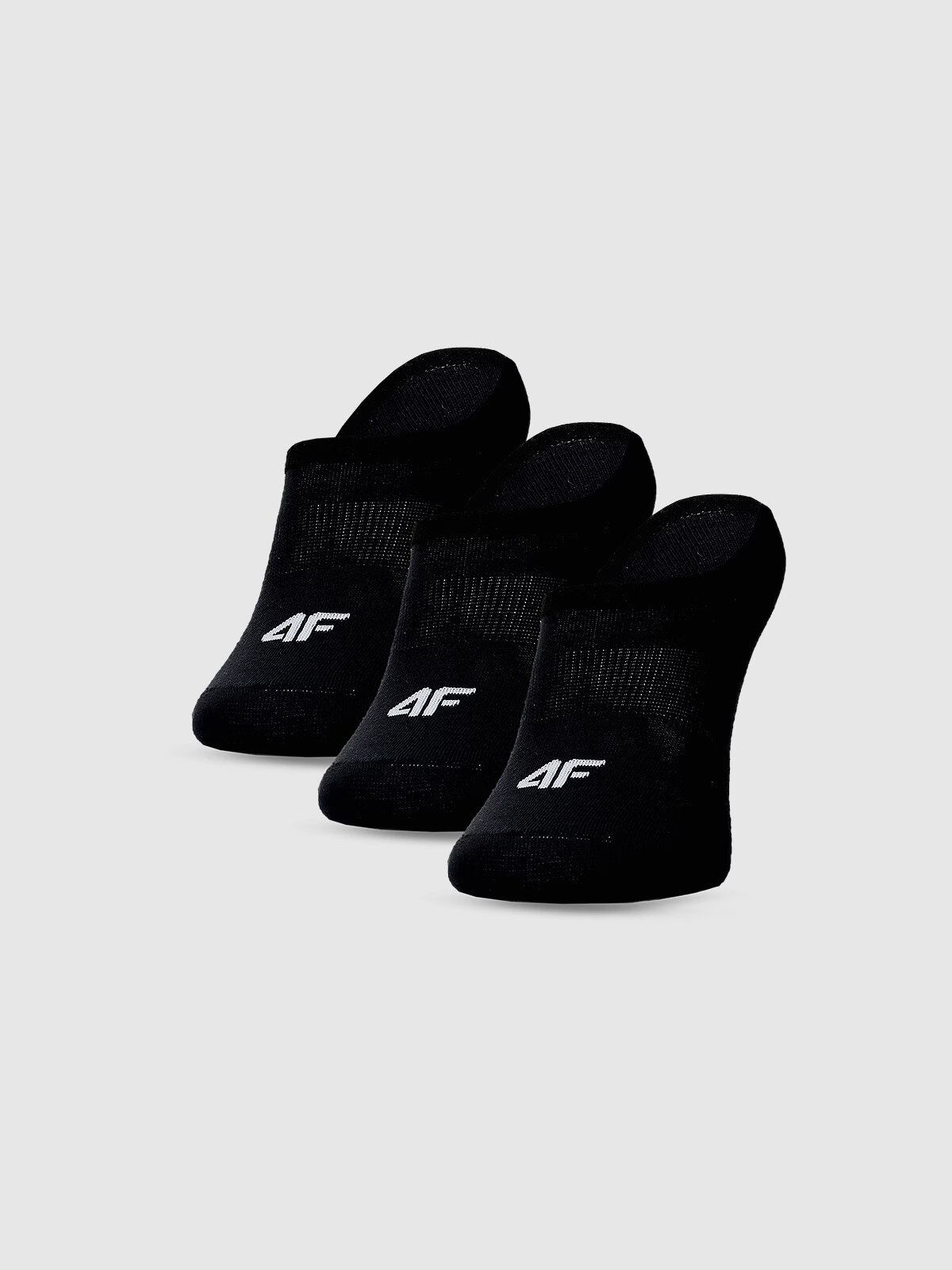 4F Șosete casual tălpici (3-pack) pentru bărbați - negre 39-42