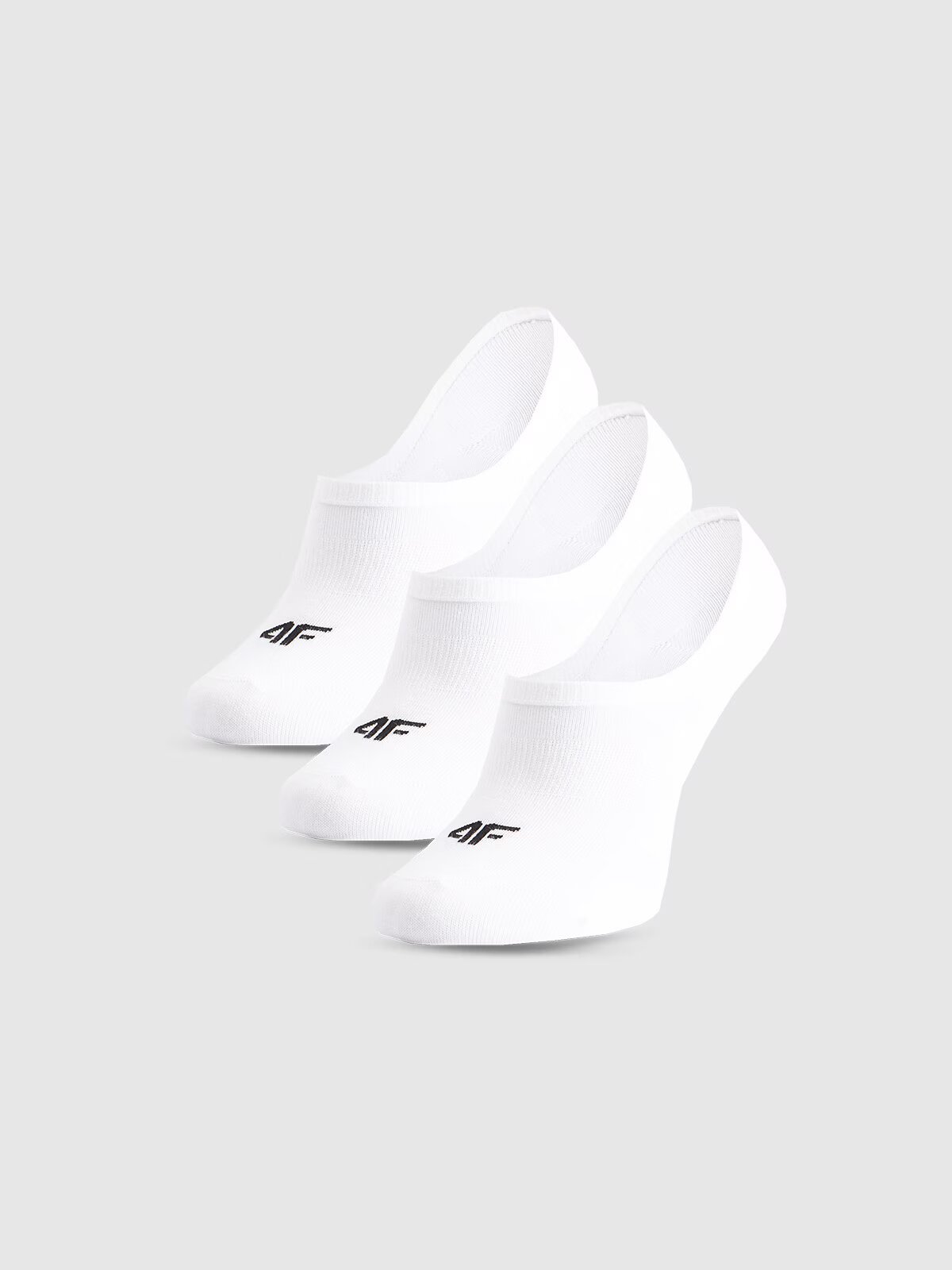 4F Șosete casual tălpici (3-pack) pentru femei - albe 39-42