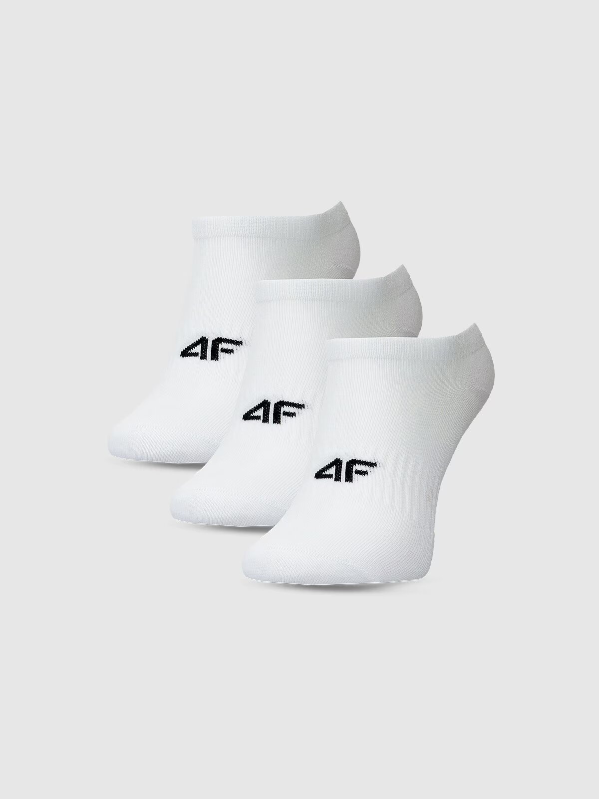 4F Șosete casual tălpici (3-pack) pentru femei - albe 39-42