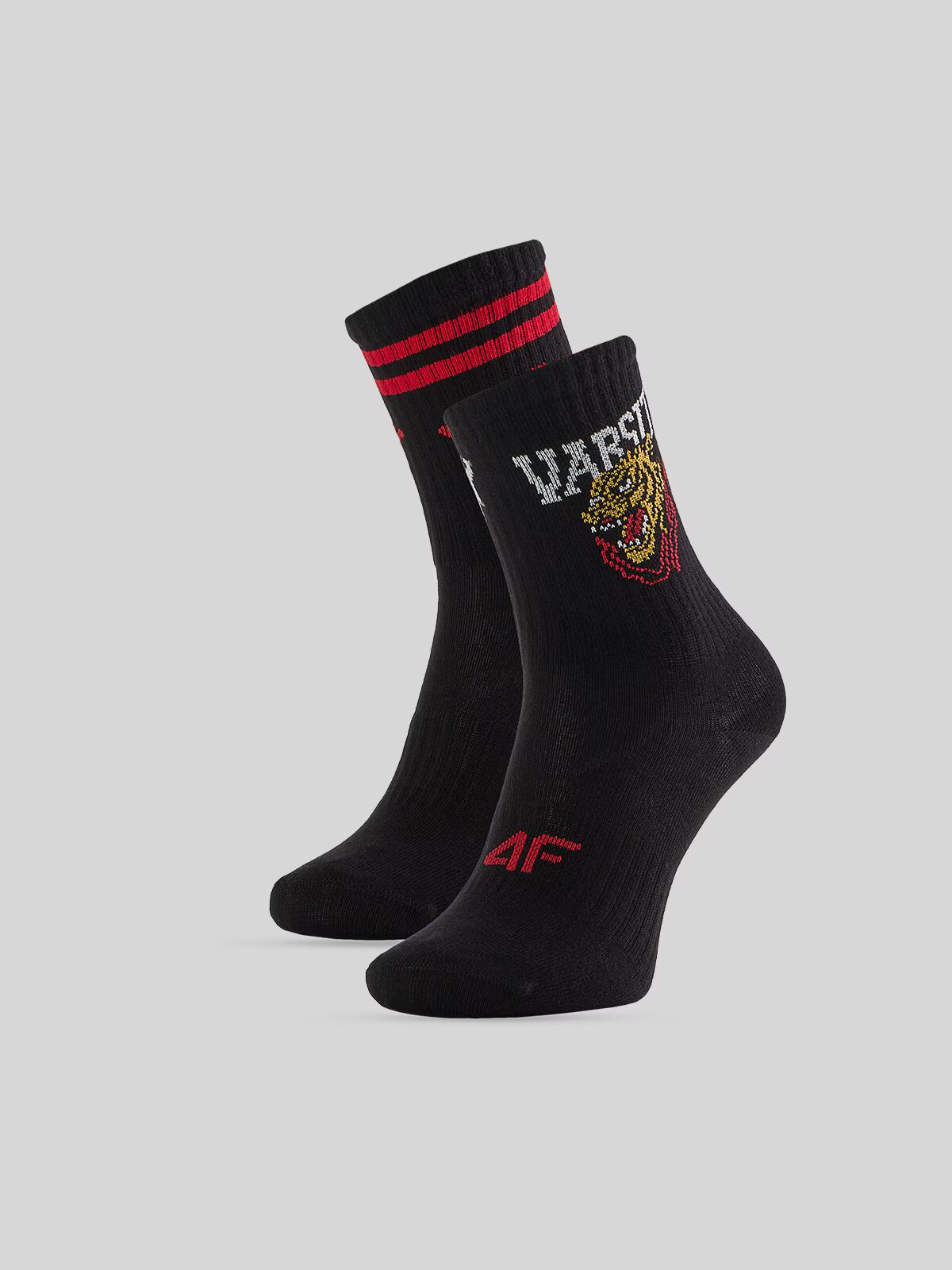 4F Șosete lungi (2-pack) pentru băieți - negre 32-34