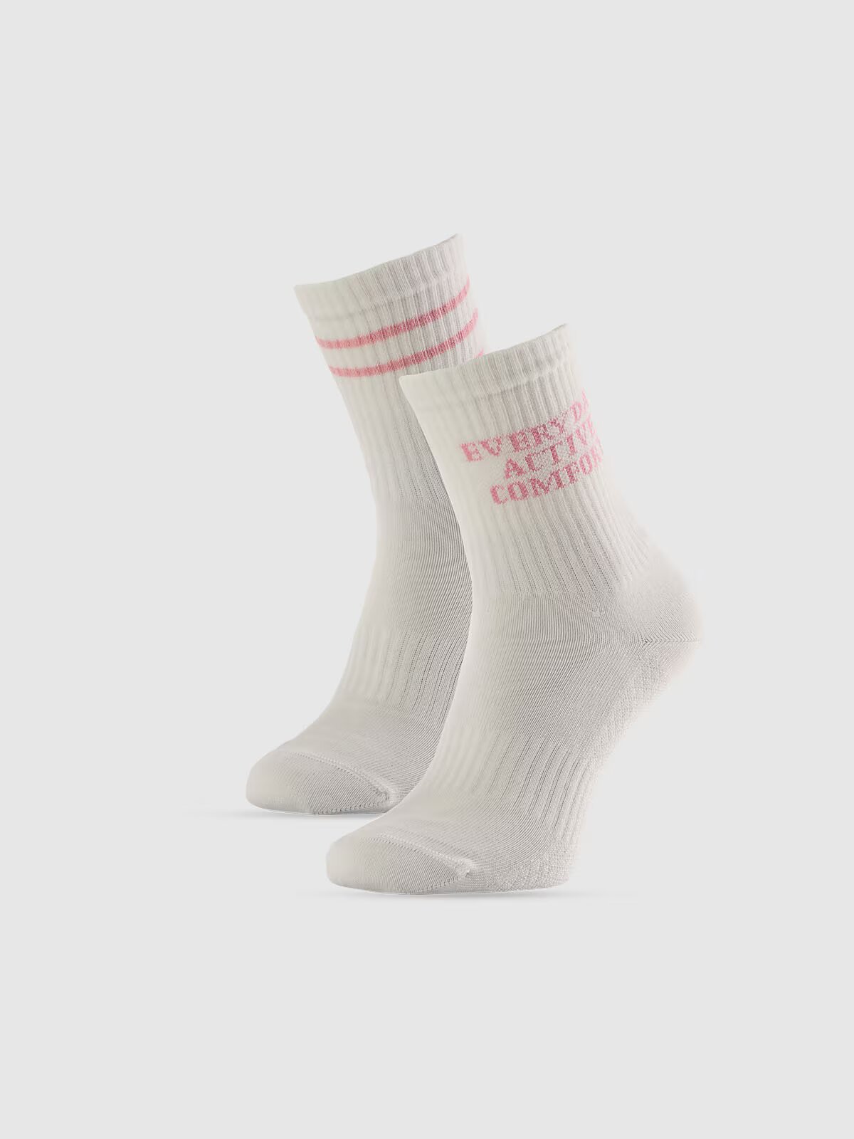 4F Șosete lungi (2-pack) pentru femei - albe 35-38