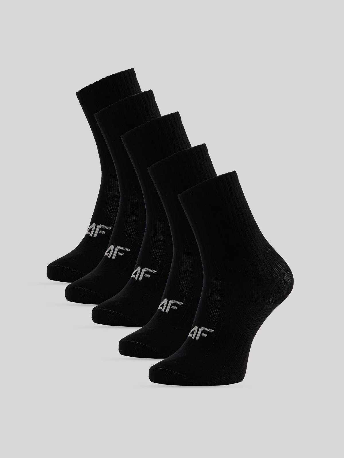 4F Șosete lungi (5-pack) pentru fete - negre 35-37