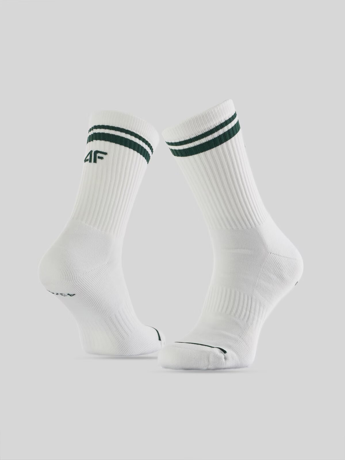4F Sosete lungi de tenis (2-pack) pentru barbati - albe 43-46
