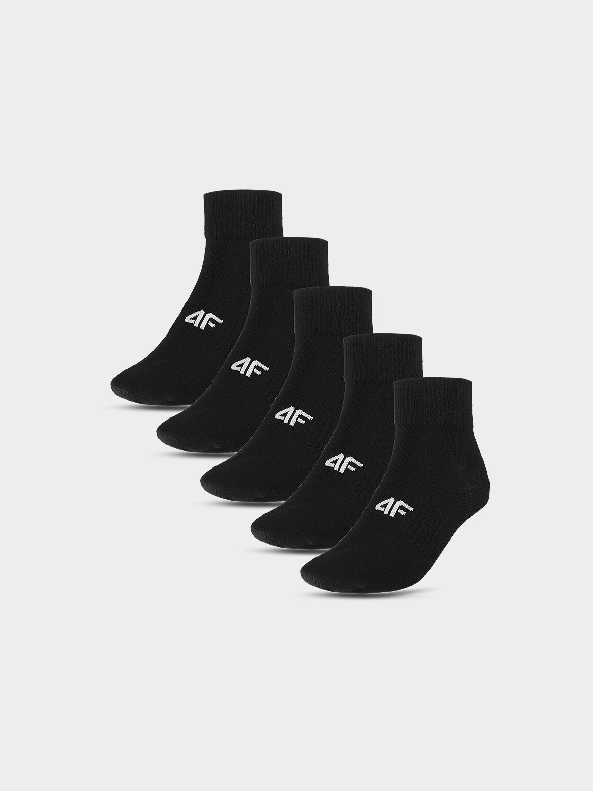 4F Șosete lungi (pachet de 5) pentru femei - negre 35-38
