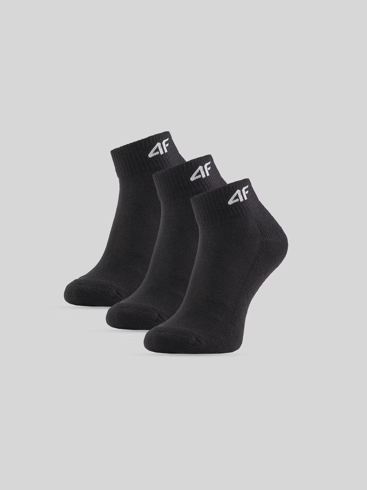 4F Șosete scurte (3-pack) pentru băieți - negre 35-37