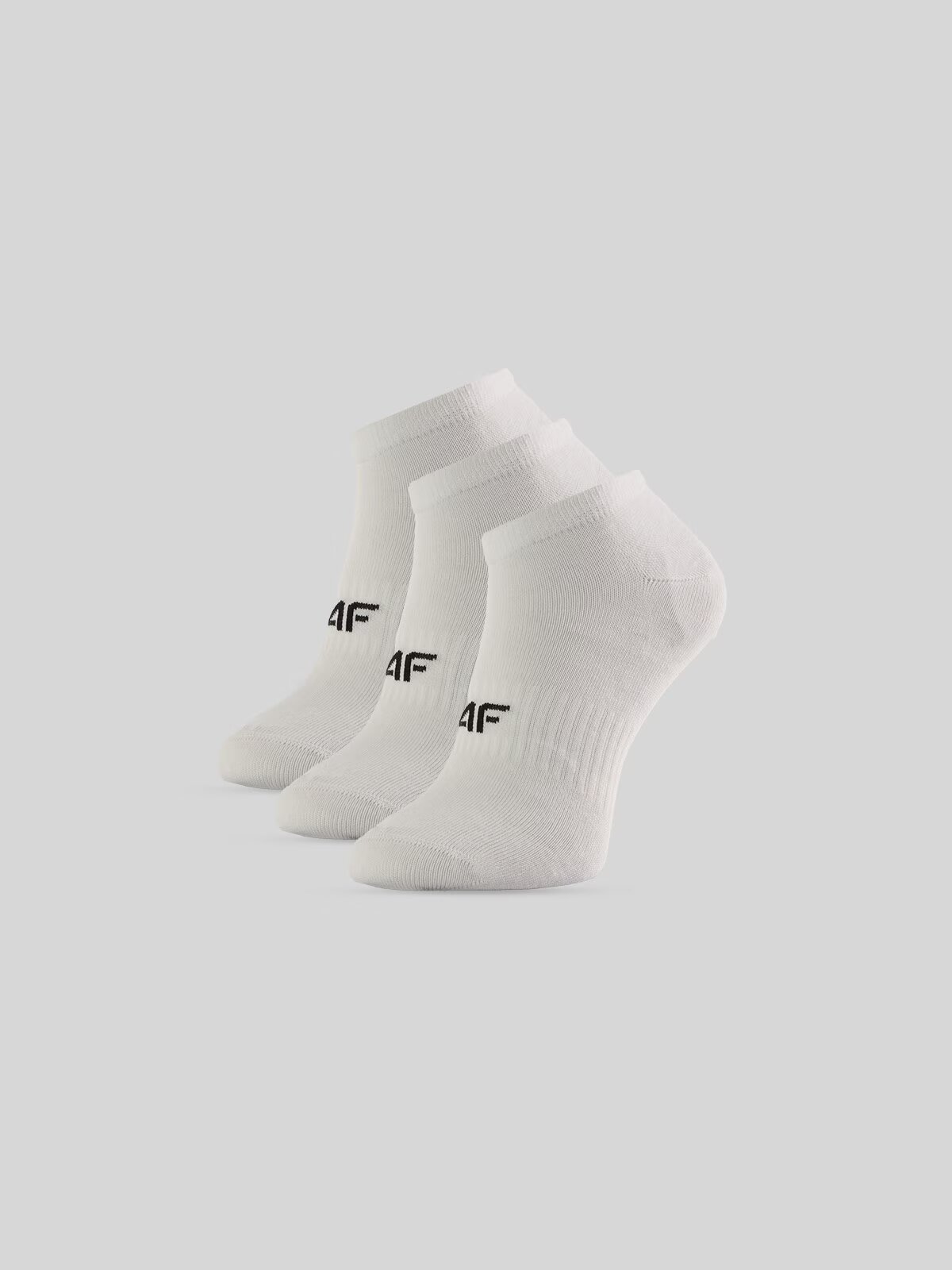 4F Șosete scurte (3-pack) pentru bărbați - albe 39-42