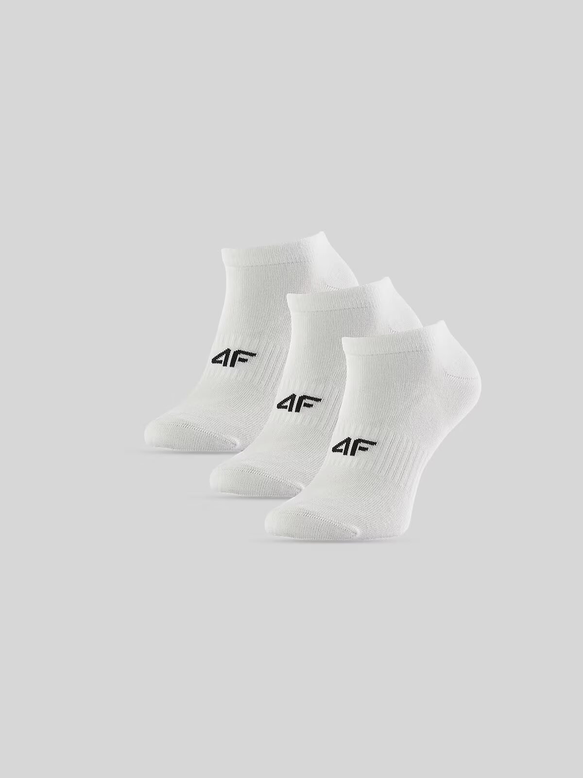 4F Șosete scurte (3-pack) pentru femei - albe 39-42