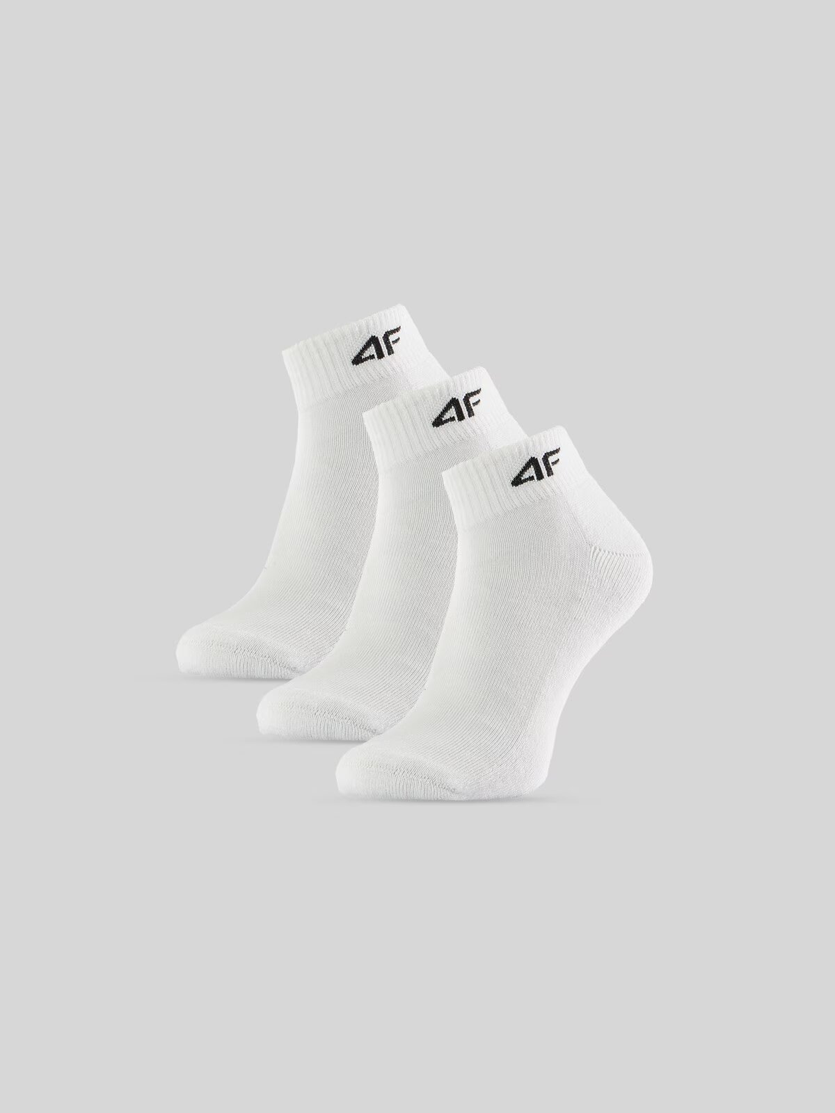 4F Șosete scurte (3-pack) pentru fete - albe 32-34