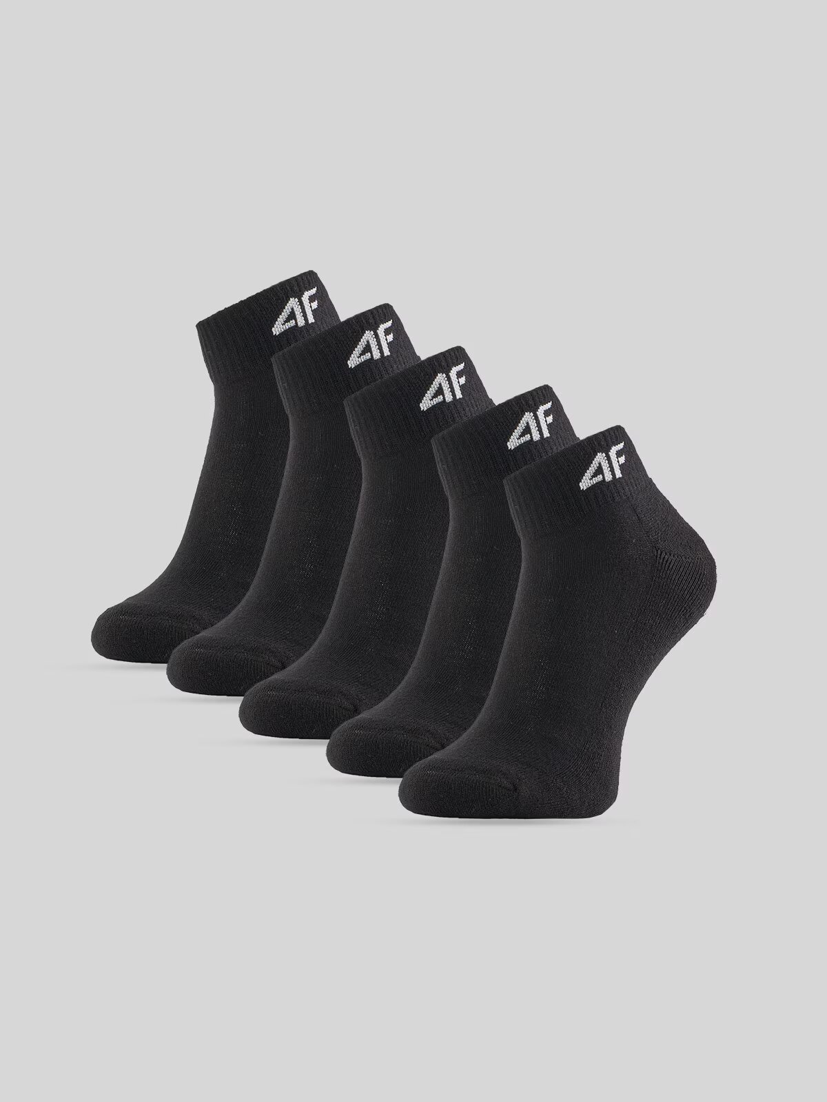 4F Șosete scurte (5-pack) pentru băieți - negre 32-34