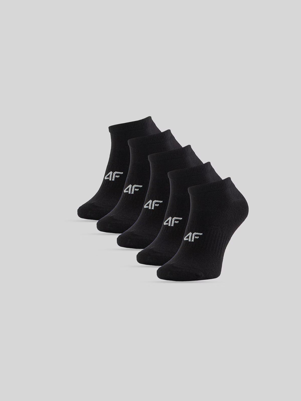 4F Șosete scurte (5-pack) pentru bărbați - negre 39-42