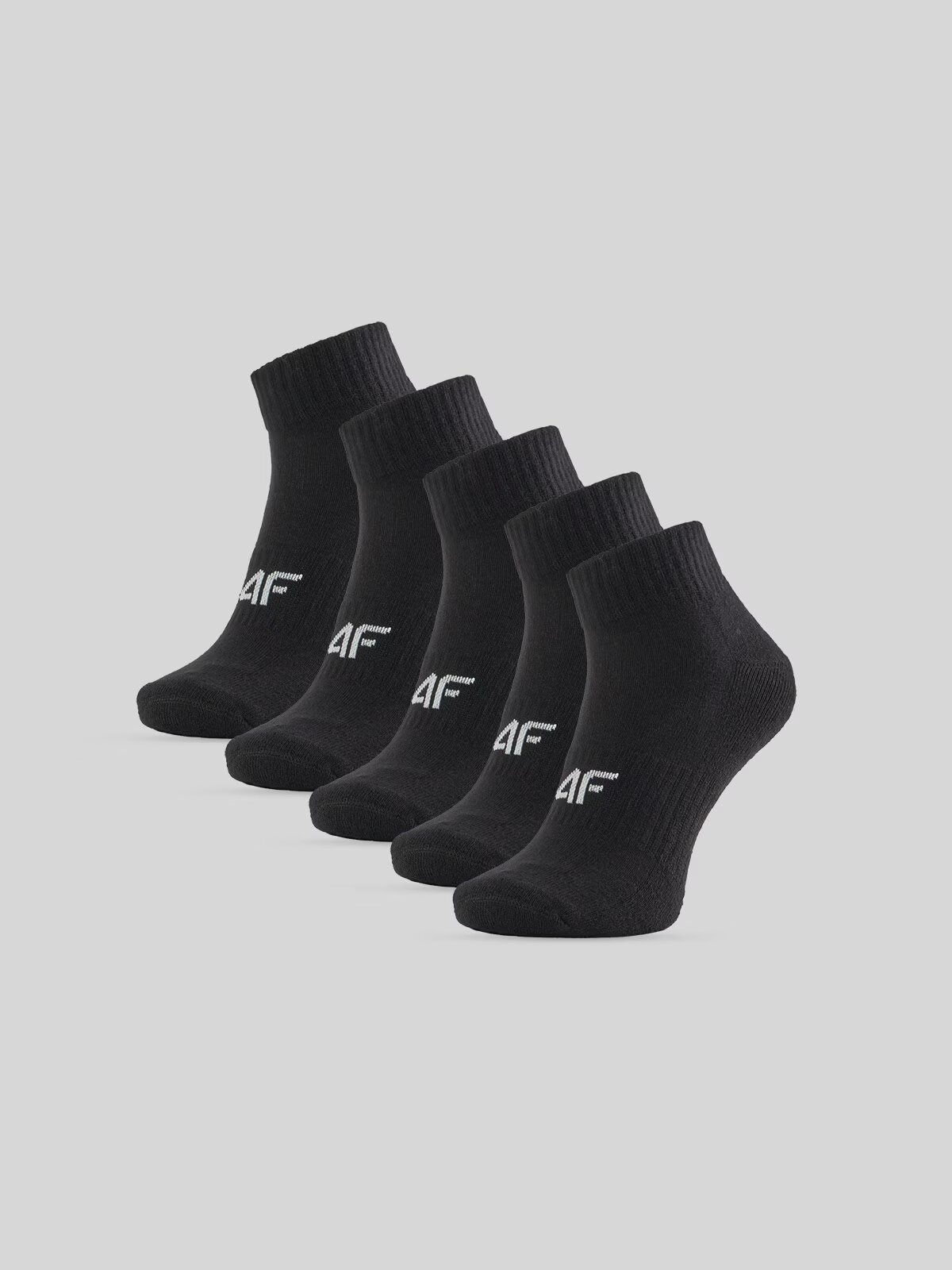 4F Șosete scurte (5-pack) pentru femei - negre 39-42
