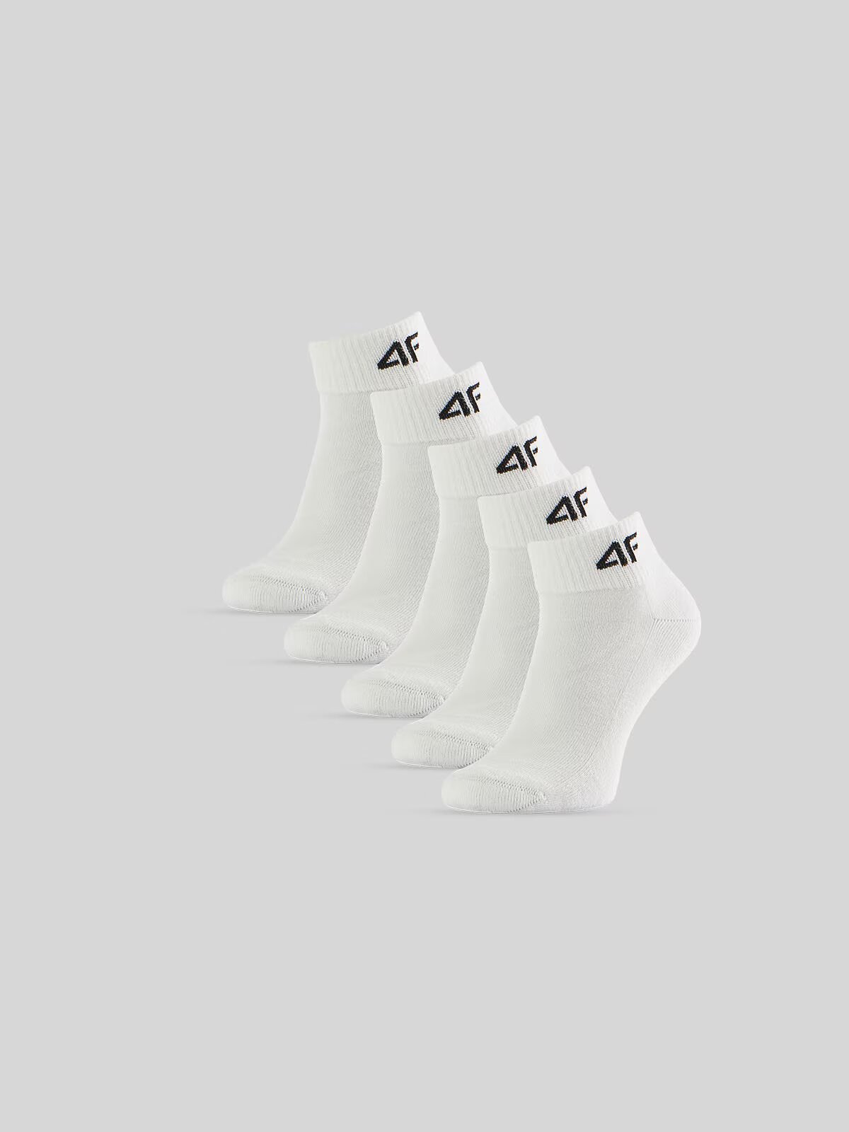 4F Șosete scurte (5-pack) pentru fete - albe 32-34