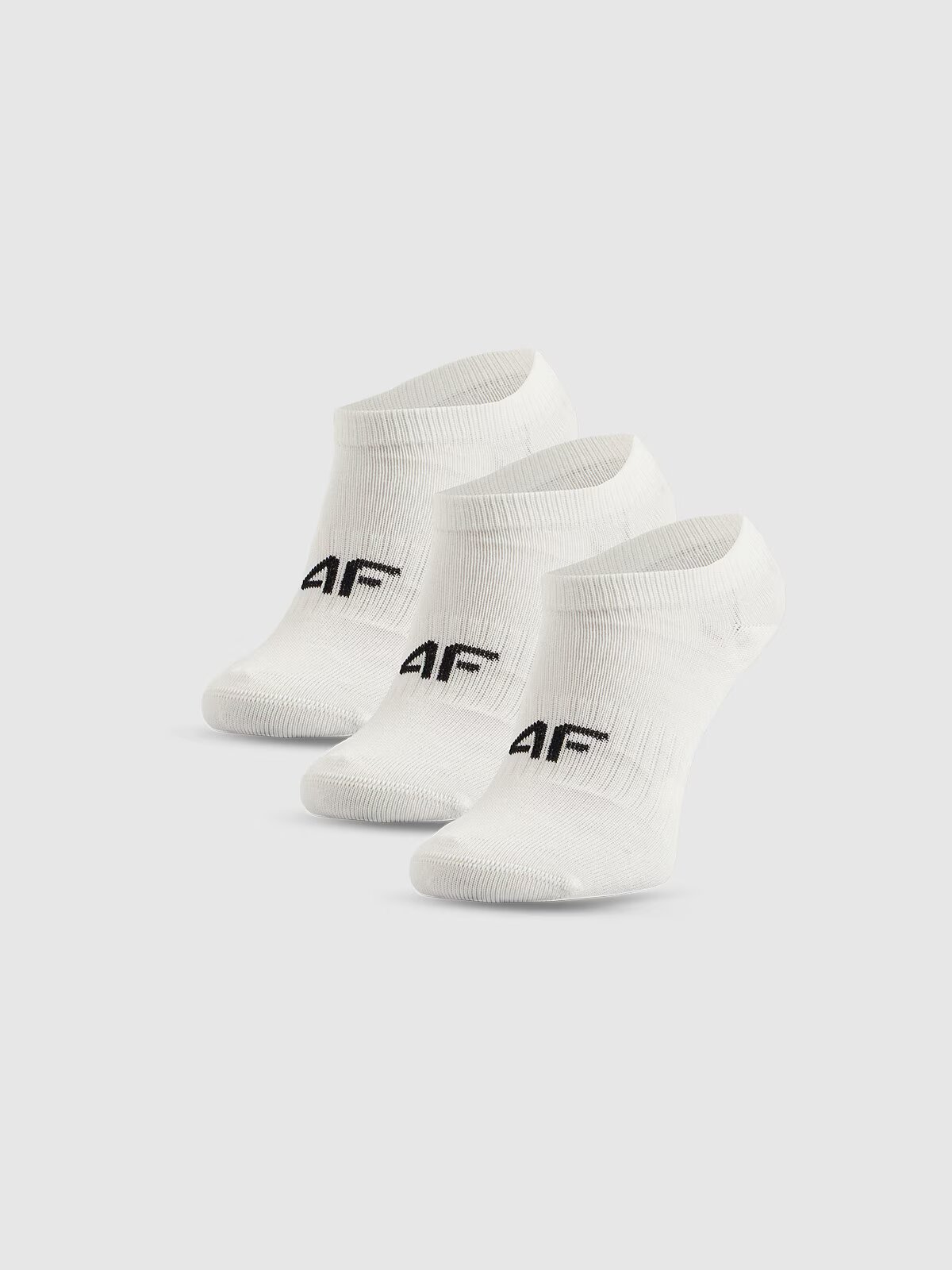 4F Șosete scurte (pachet de 3) pentru băieți - albe 35-37