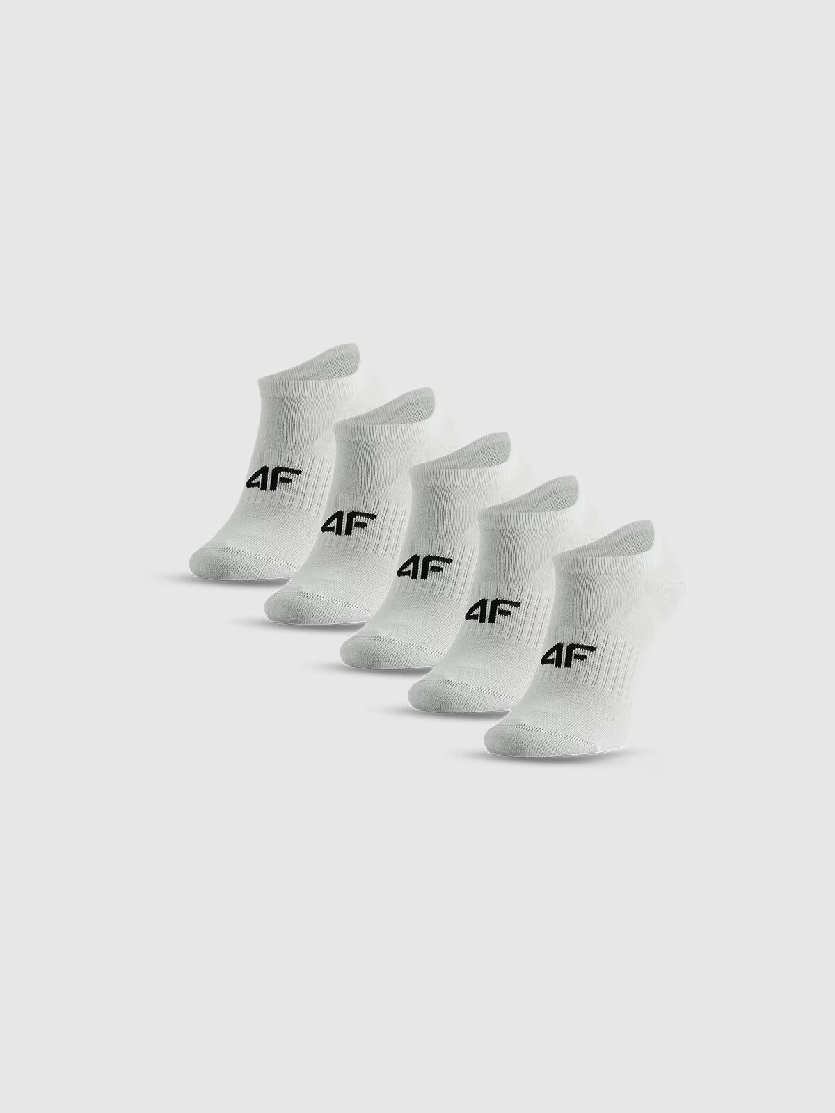 4F Șosete scurte (pachet de 5) pentru băieți - albe 38-40