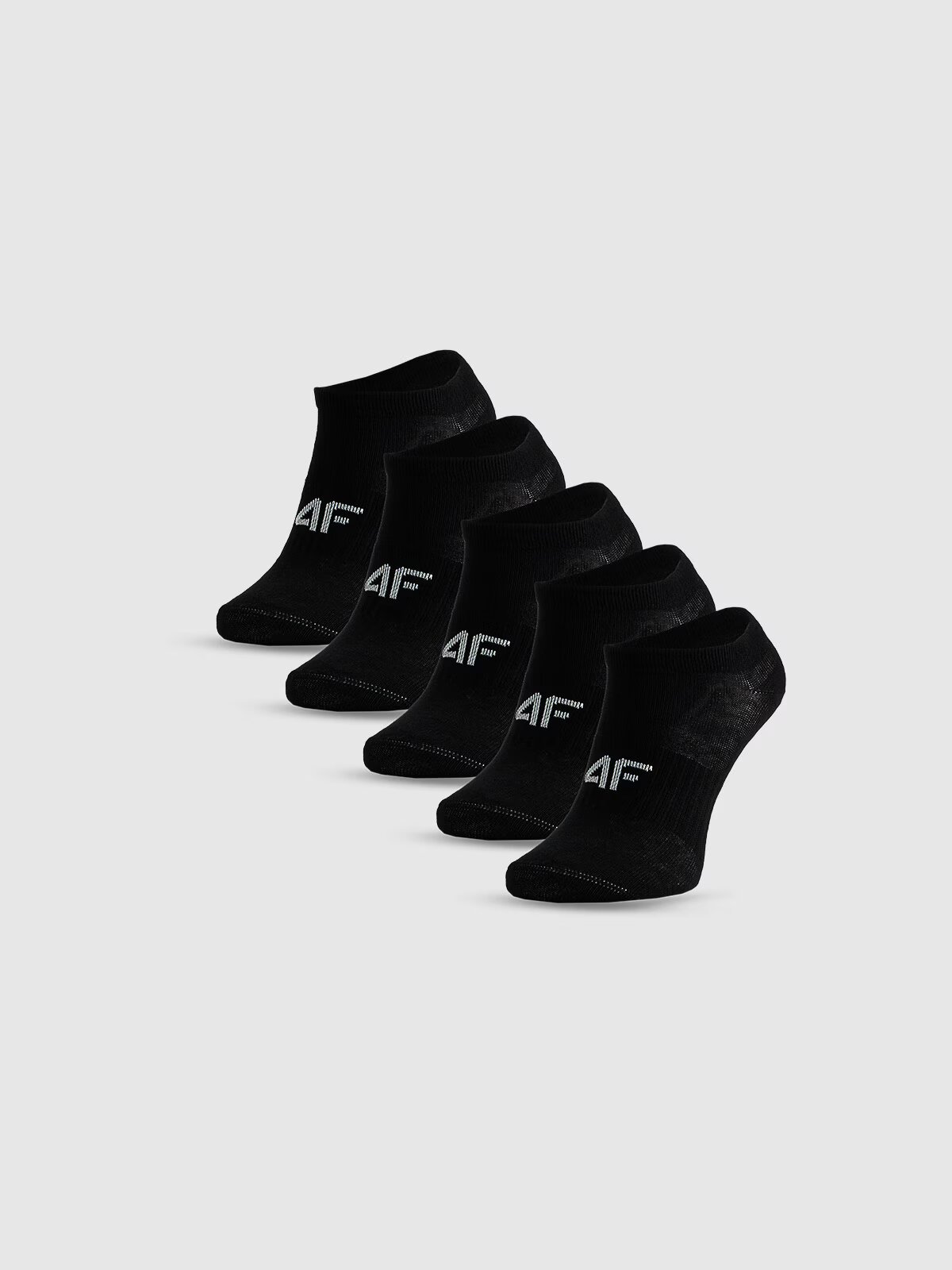 4F Șosete scurte (pachet de 5) pentru băieți - negre 38-40