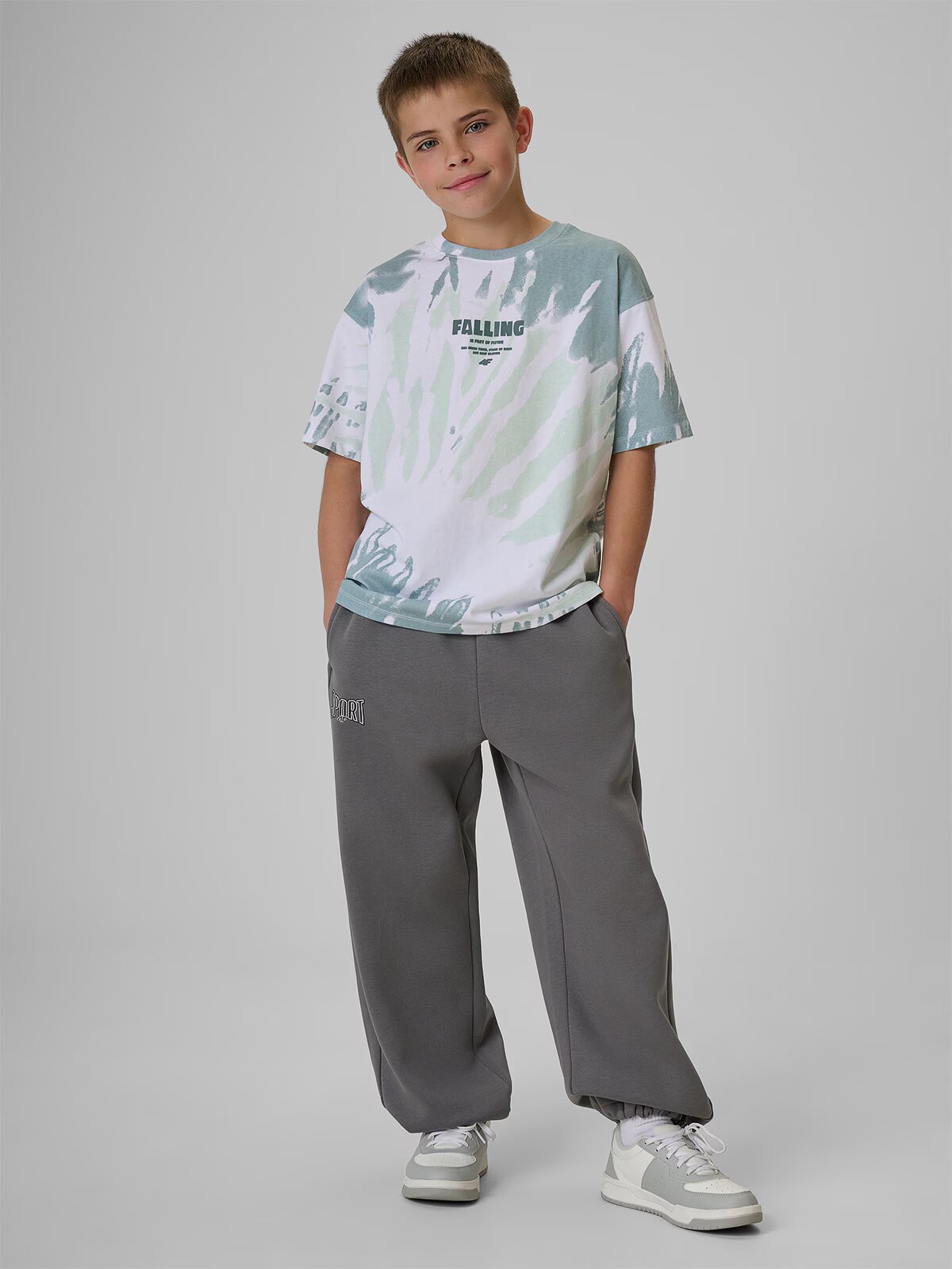 4F T-shirt loose cu imprimeu băieți - 122/128 (6-8 ani)