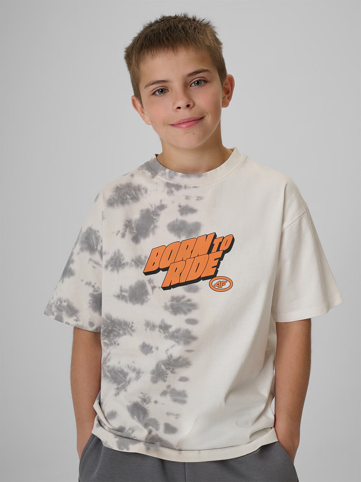 4F T-shirt loose cu imprimeu băieți - 158/164 (12-14 ani)