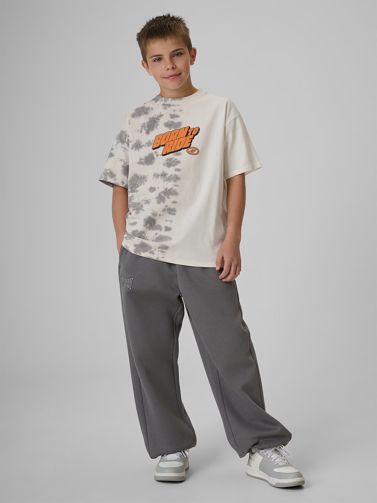 4F T-shirt loose cu imprimeu băieți - 158/164 (12-14 ani)