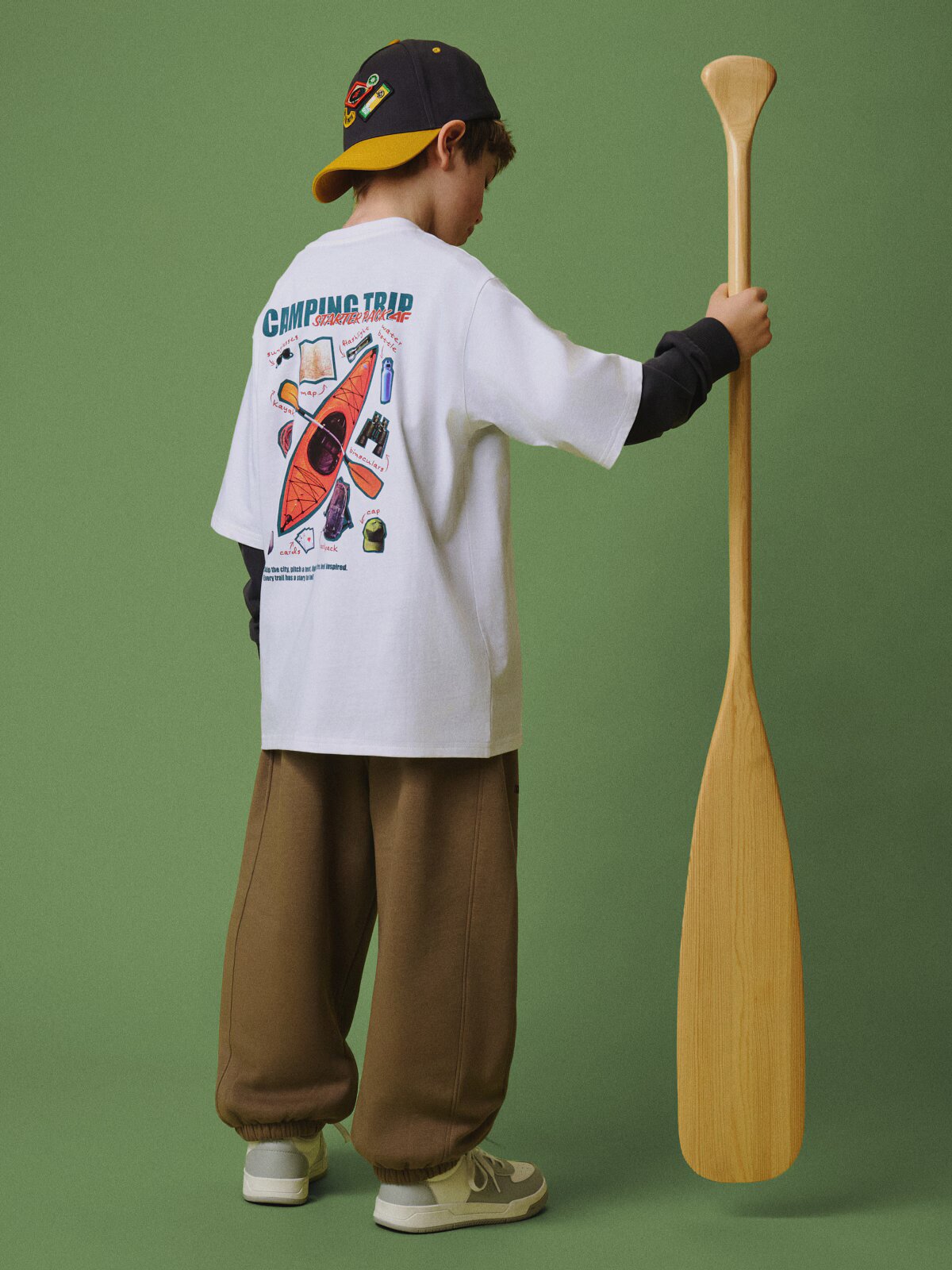 4F T-shirt loose cu imprimeu băieți - 146/152 (10-12 ani)