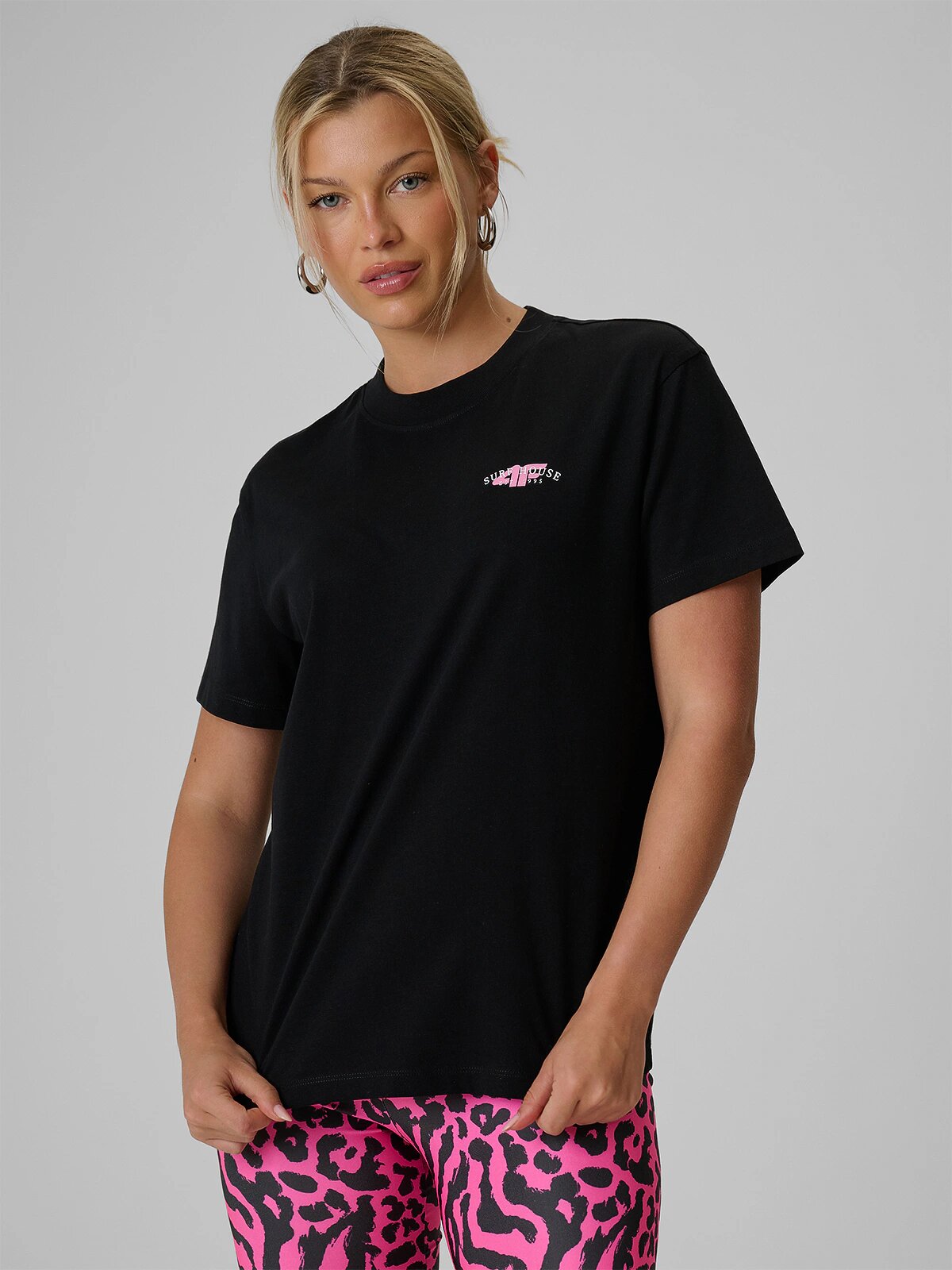 4F T-shirt loose cu imprimeu pentru femei - XS