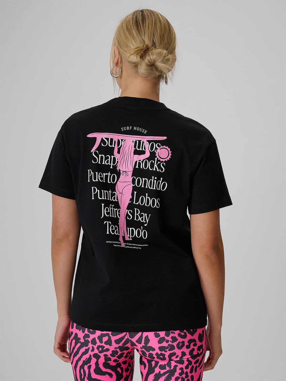 4F T-shirt loose cu imprimeu pentru femei - XS