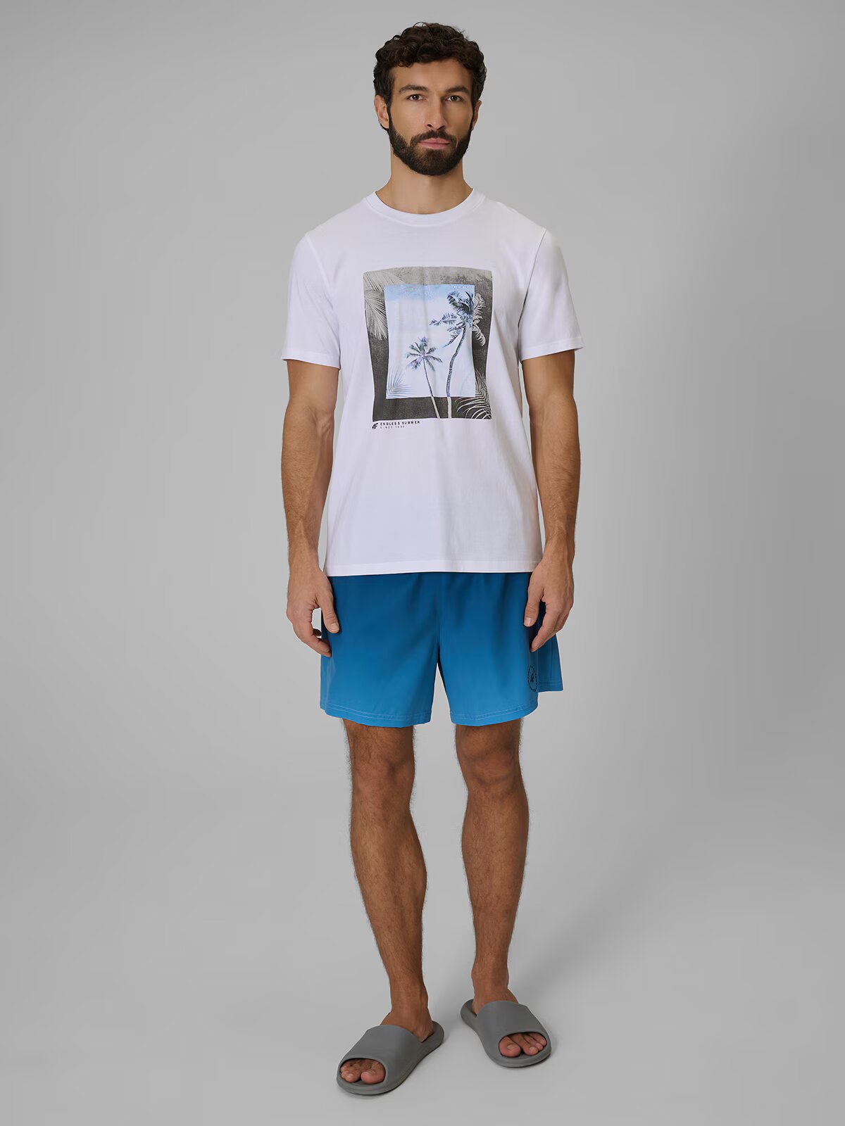 4F T-shirt regular cu imprimeu bărbați - M