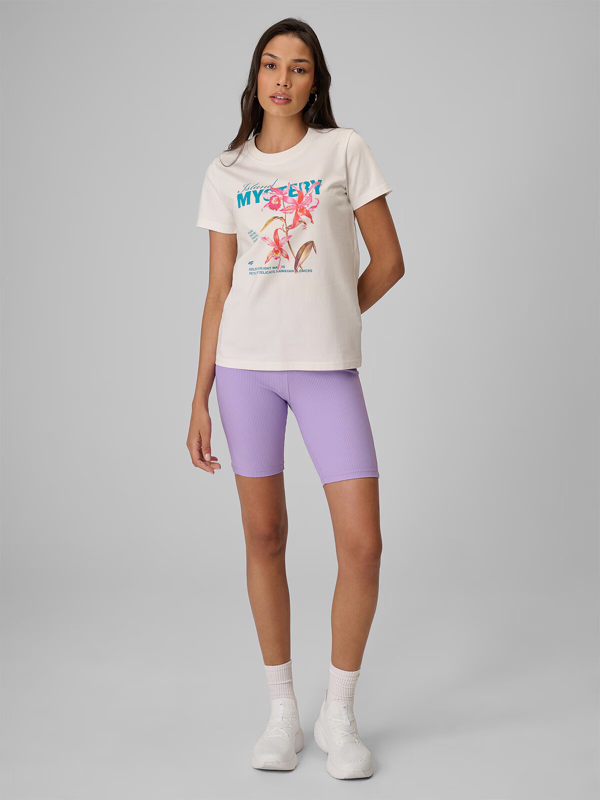 4F T-shirt regular cu imprimeu damă - M