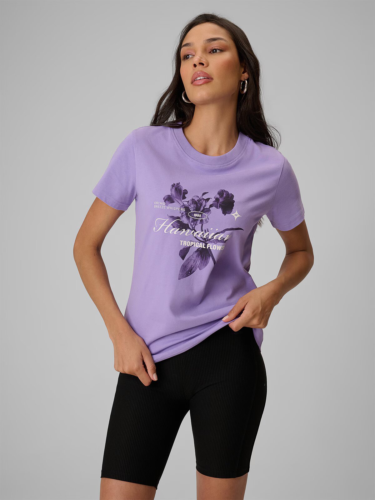 4F T-shirt regular cu imprimeu damă - XS