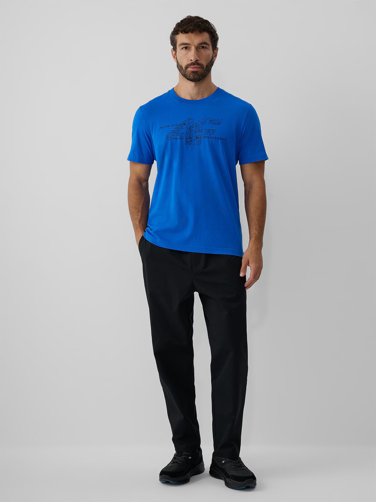 4F T-shirt regular cu imprimeu pentru bărbați - M
