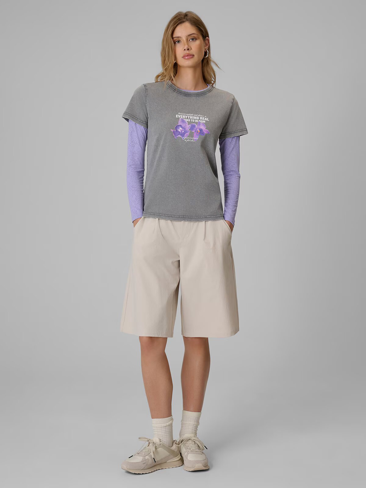 4F T-shirt regular cu imprimeu pentru femei - XS