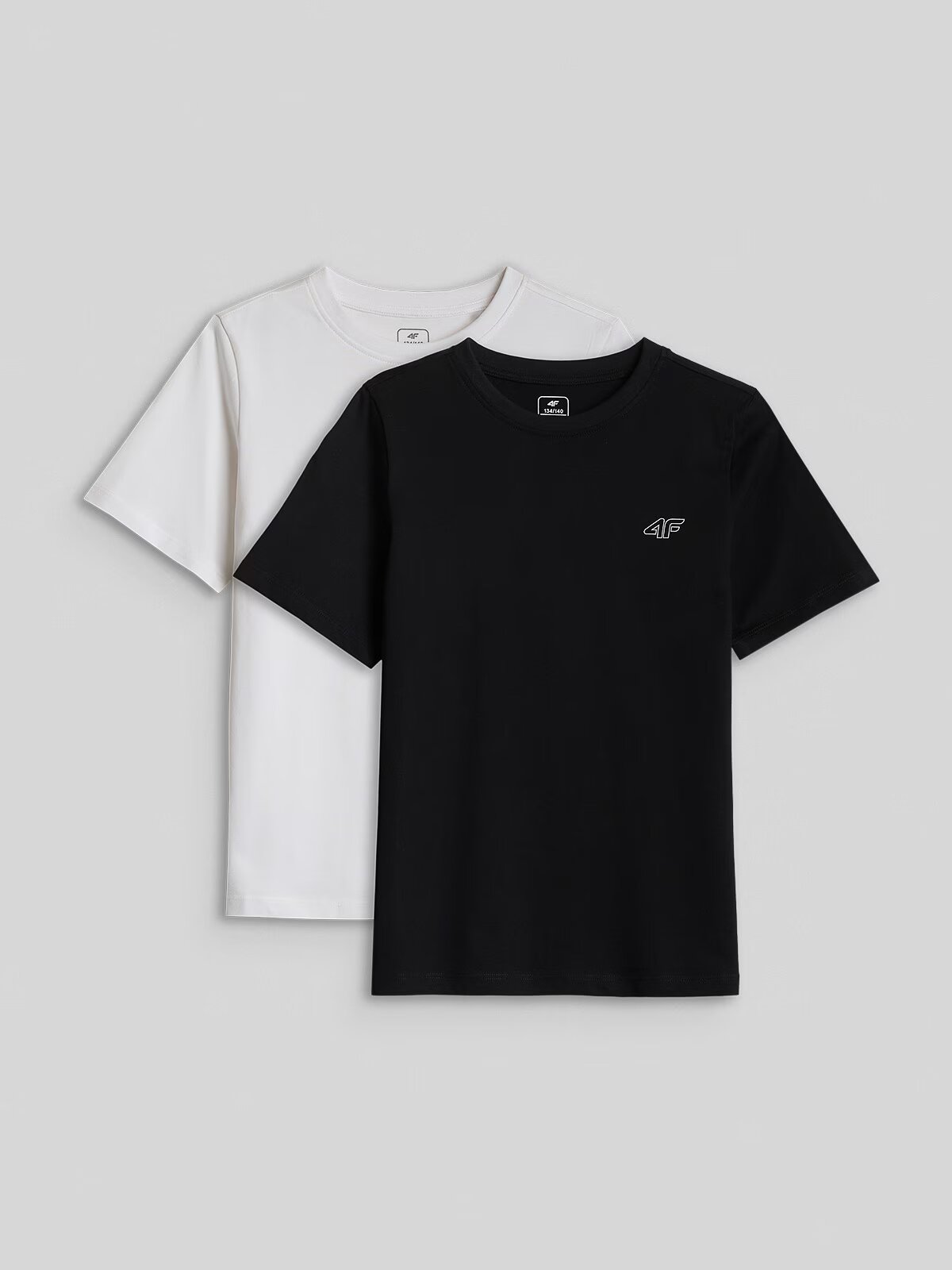 4F T-shirt regular simplu (2-pack) pentru băieți - 122/128 (6-8 ani)