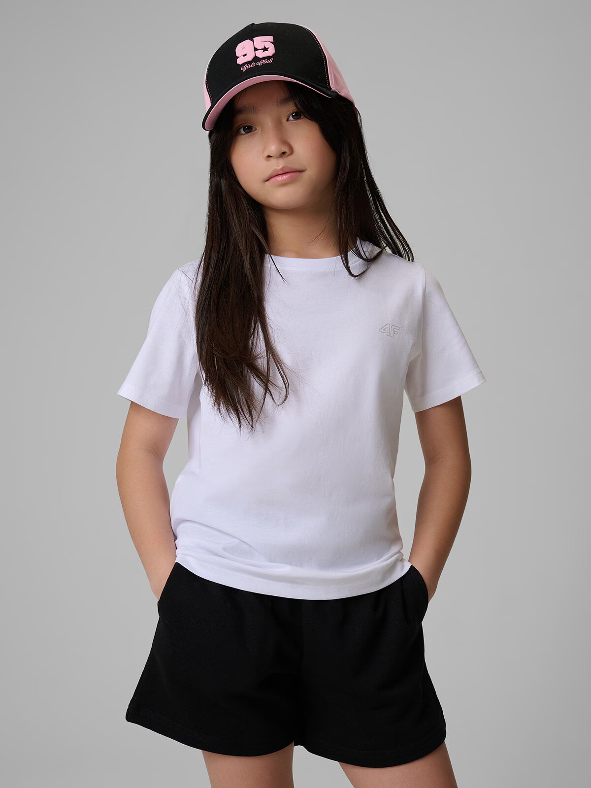 4F T-shirt regular simplu pentru fete - 140