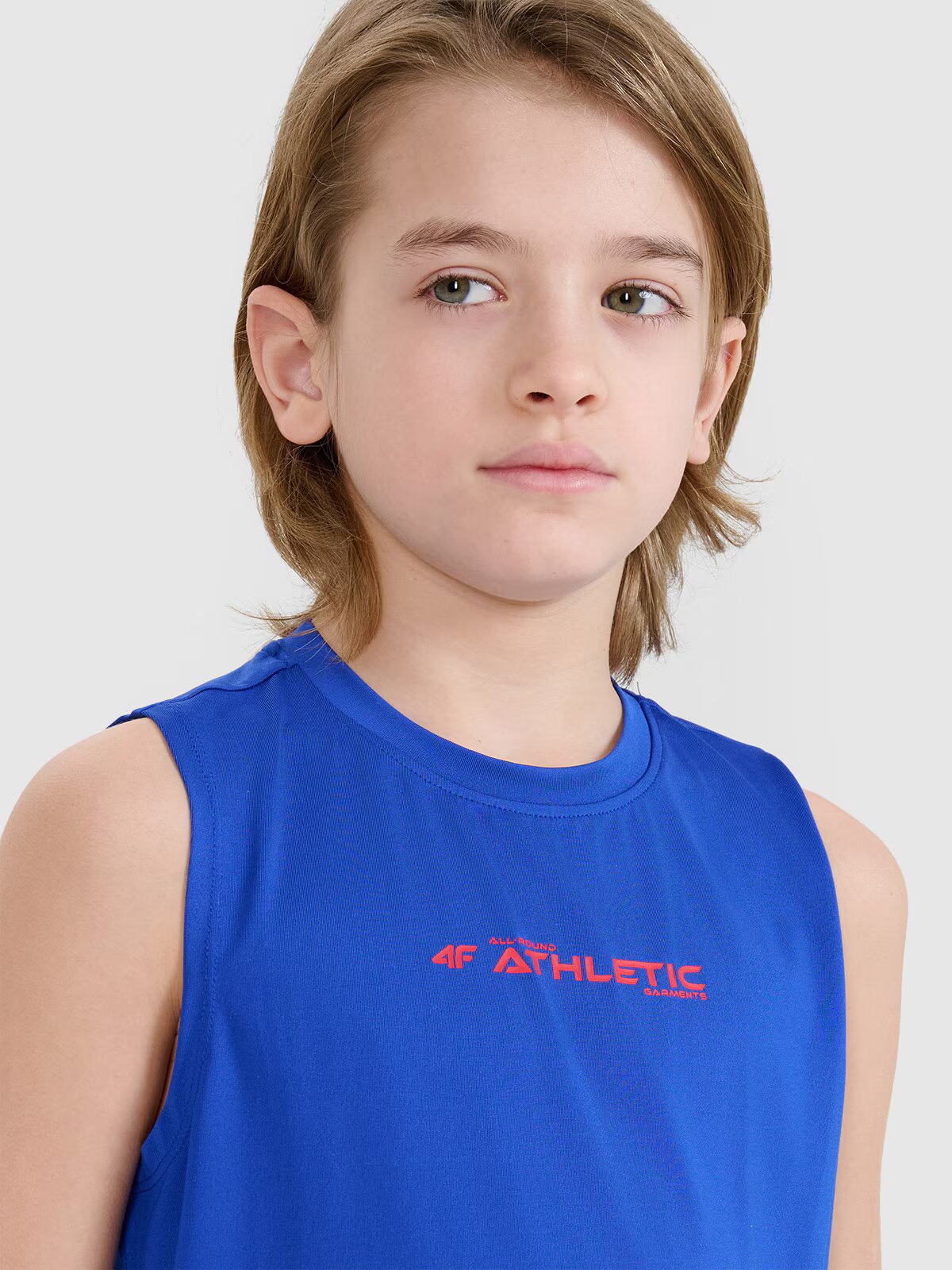 4F Tank-top de sport cu uscare rapidă pentru băieți - bleumarin 158/164 (12-14 ani)