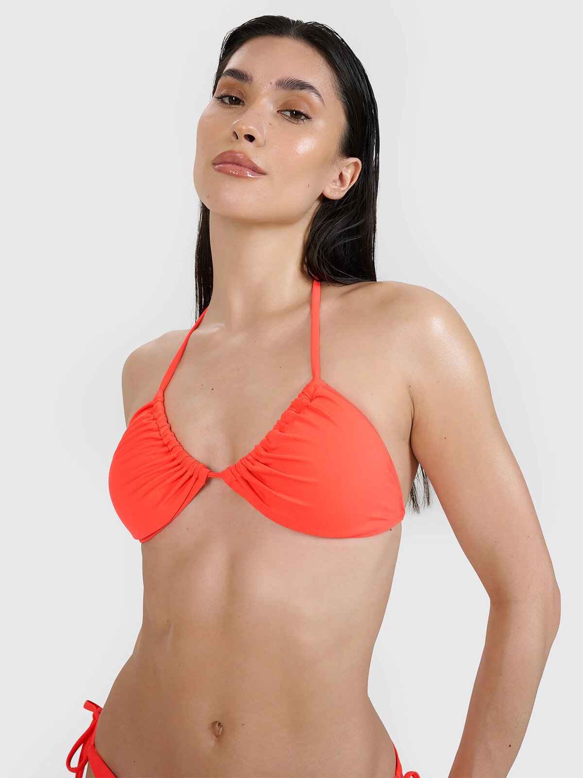 4F Top de bikini pentru femei - roșu S