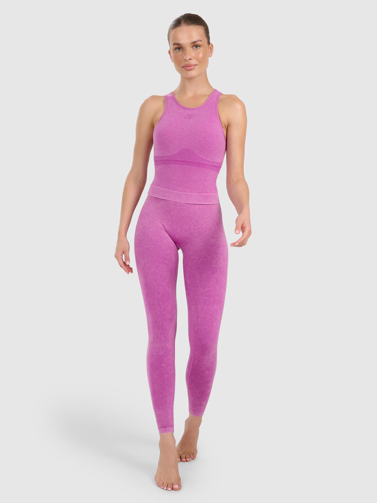 4F Top slim de yoga și pilates cu uscare rapidă pentru femei - XS/S