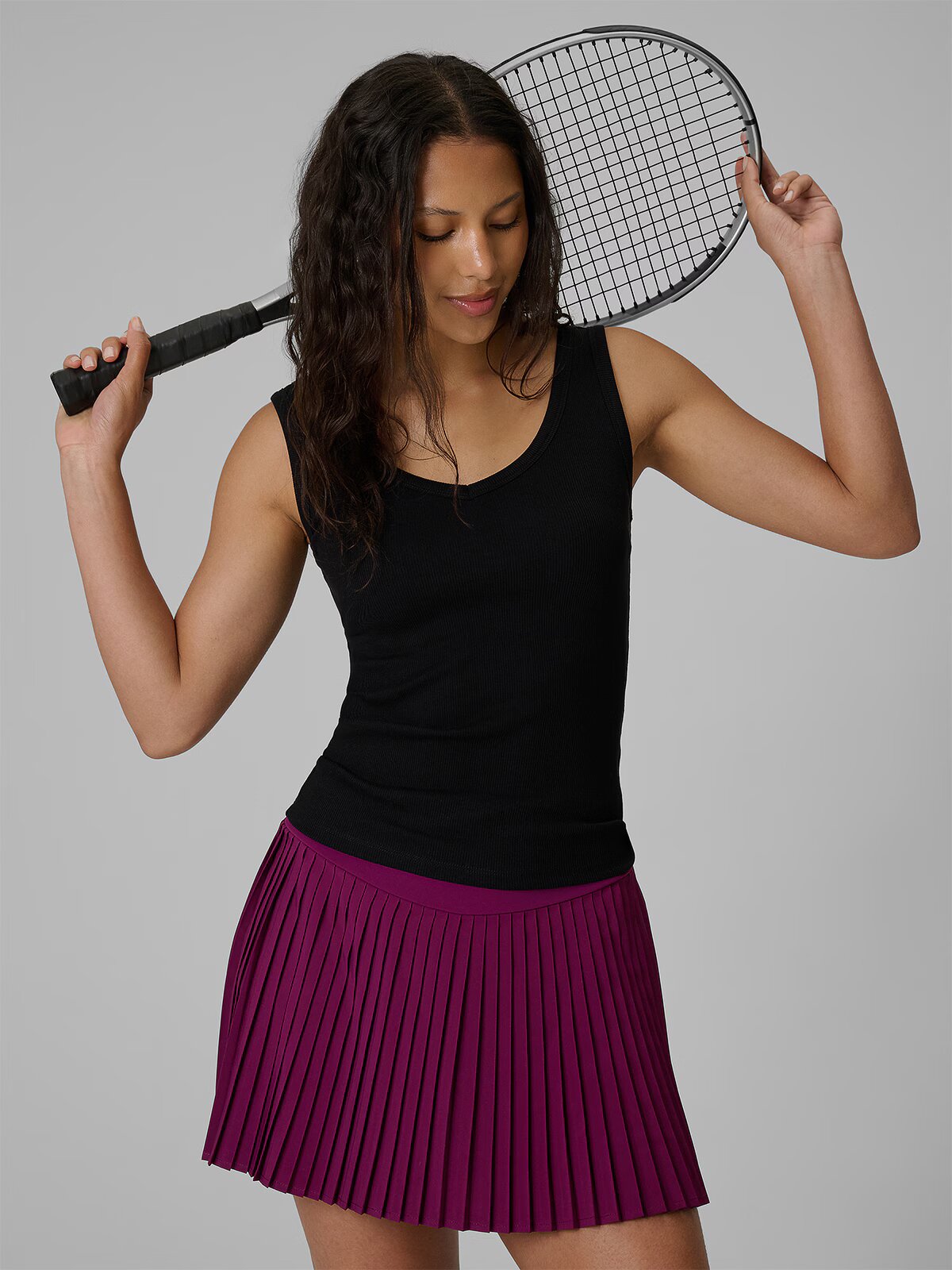 4F Top slim din tricot reiat femei - L